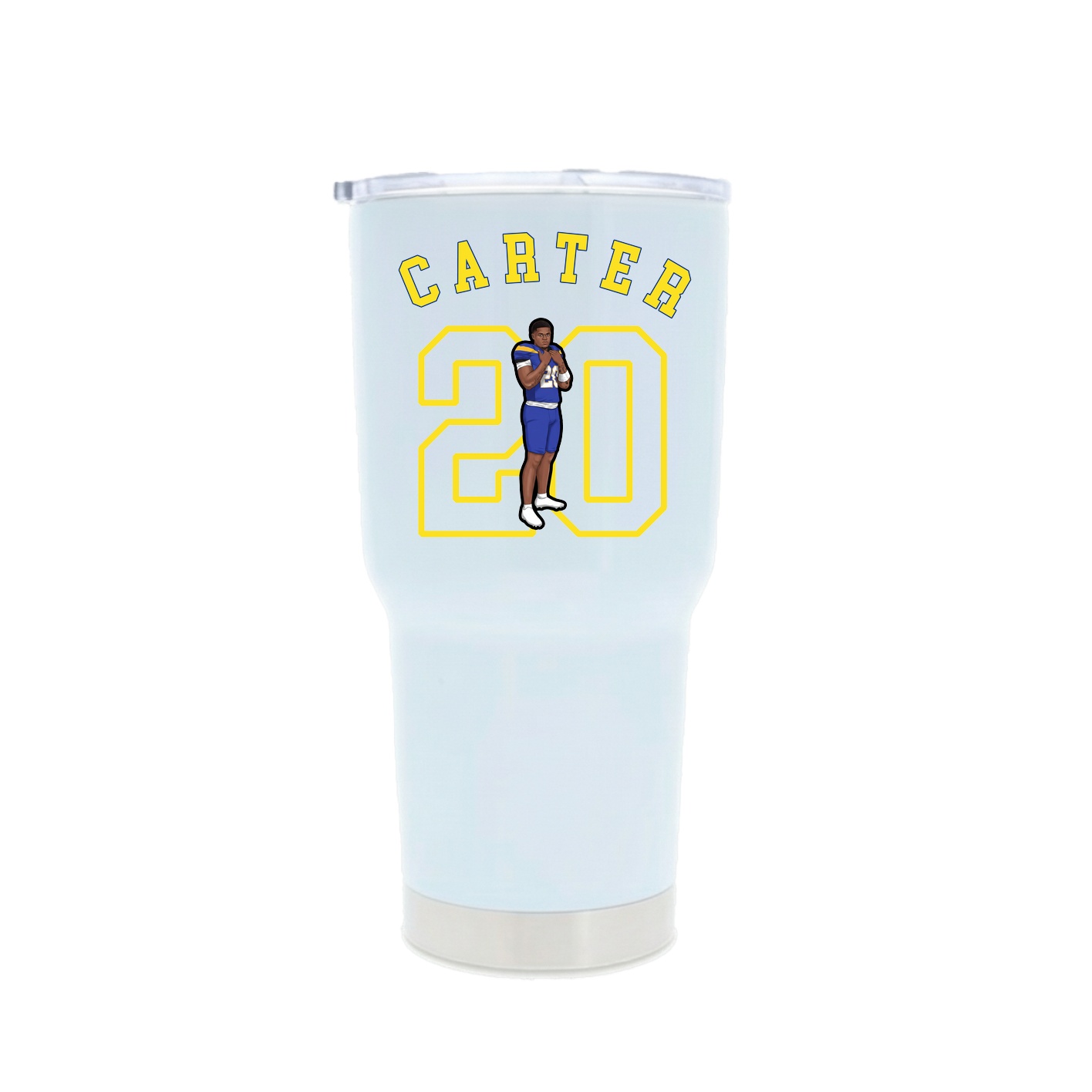 30oz Stainless Steel Tumbler — Shirsey Arch in White