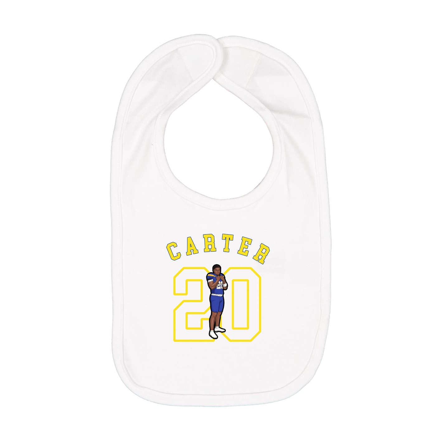 Infant Bib — Shirsey Arch in White