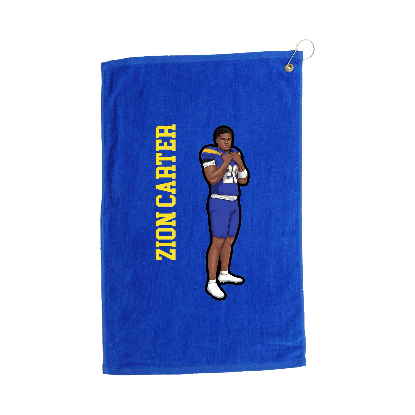 Golf Towel — Name Vertical in Royal