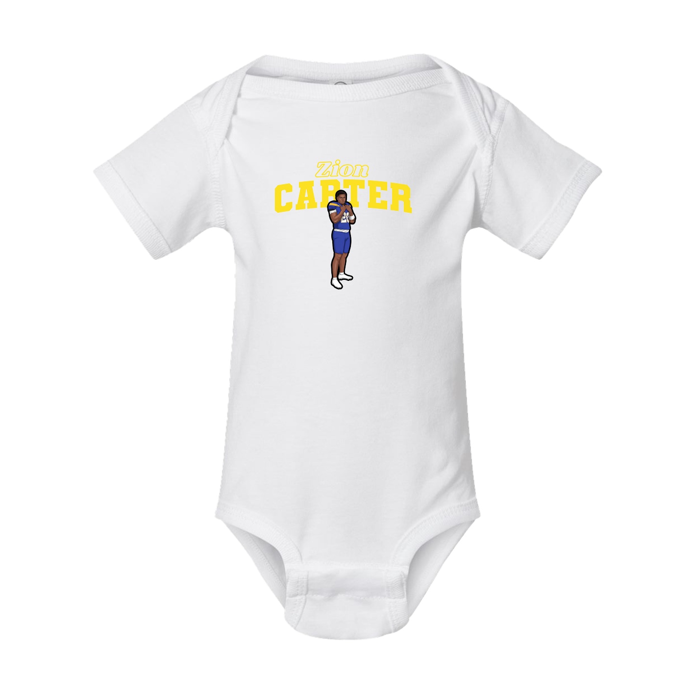 Baby Onesie — Name Arch in White