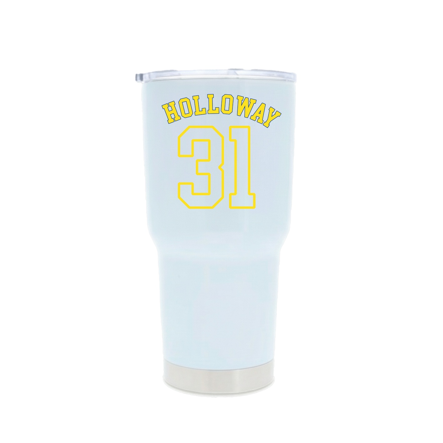 30oz Stainless Steel Tumbler — Shirsey Arch in White