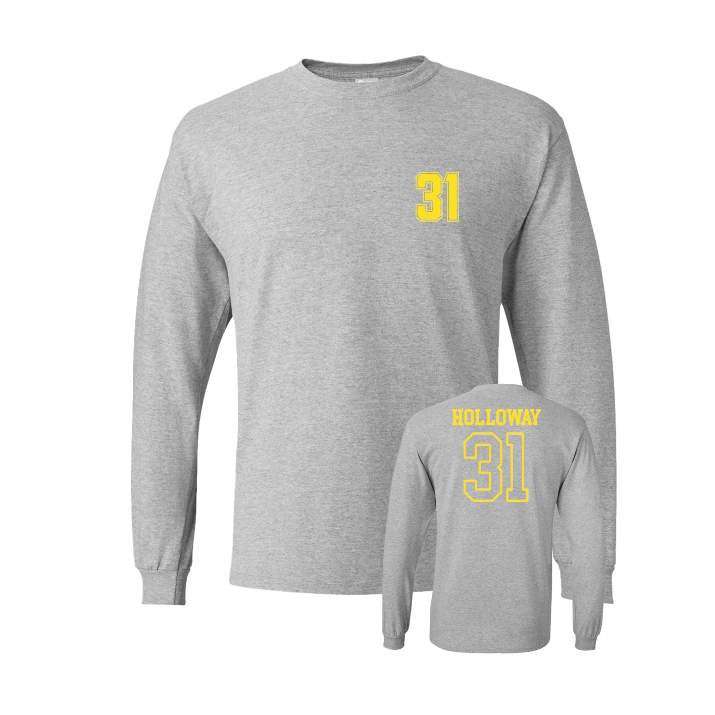 Long Sleeve Tee — Chest Back in Grey