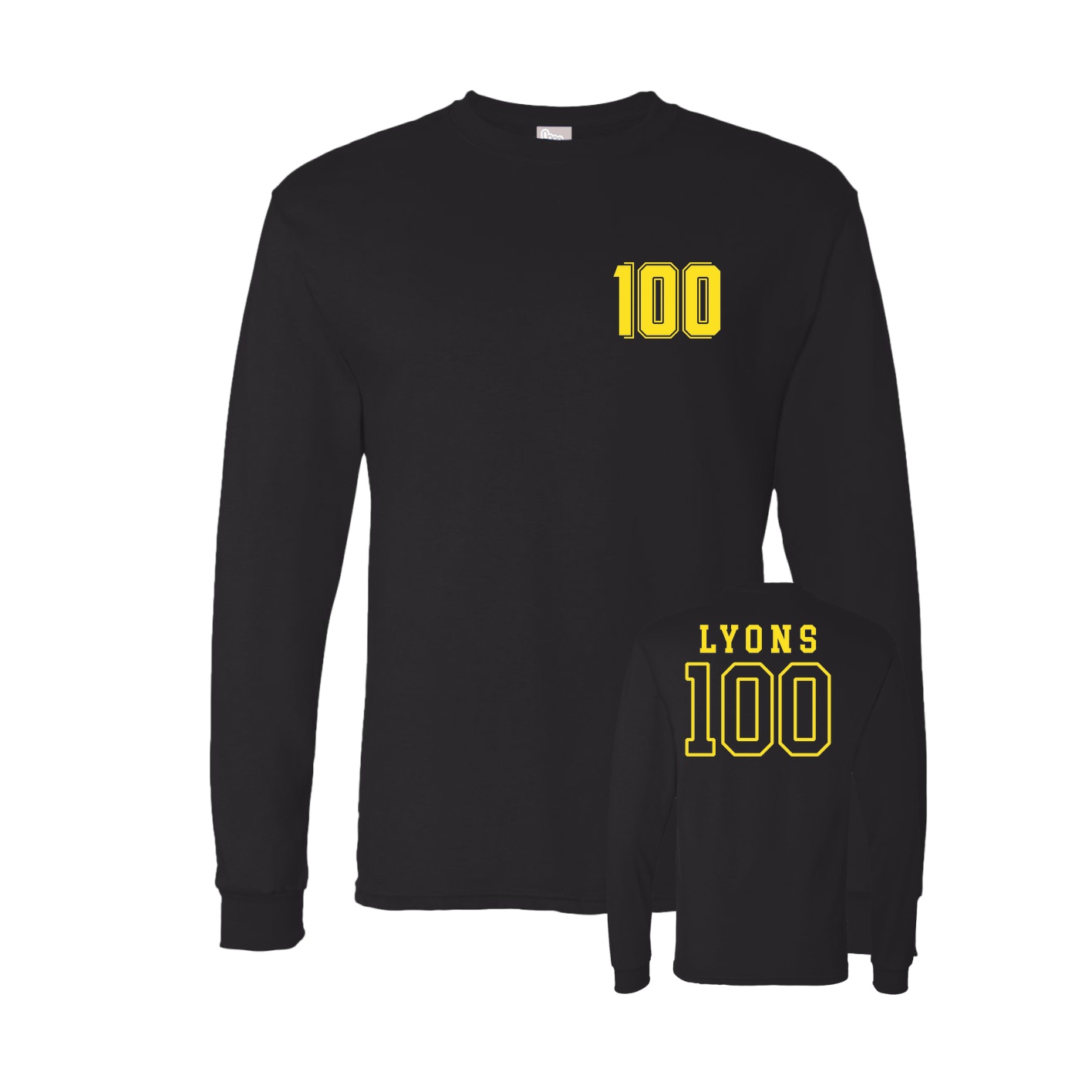 Long Sleeve Tee — Chest Back in Black
