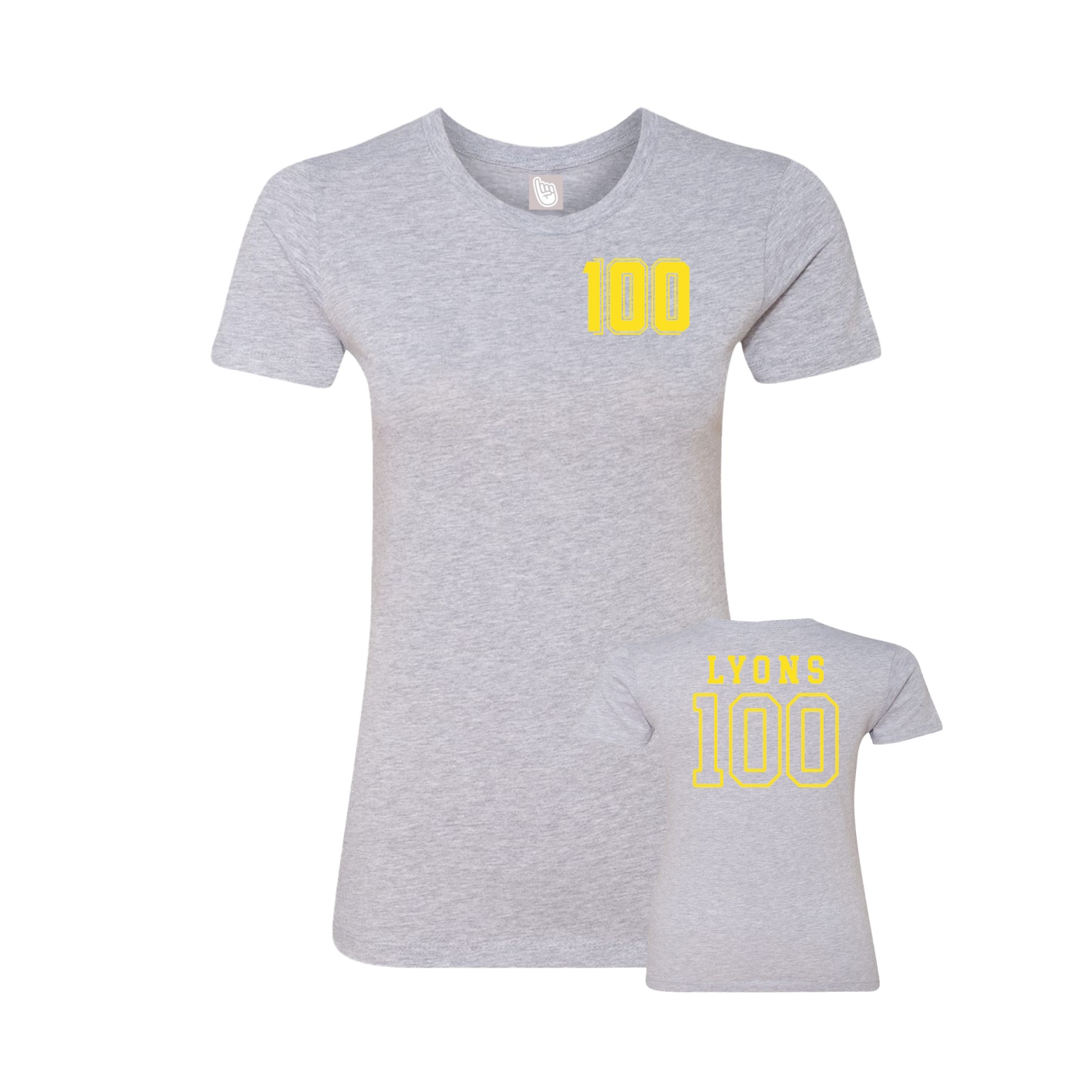 Womens Tee — Chest Back in Grey
