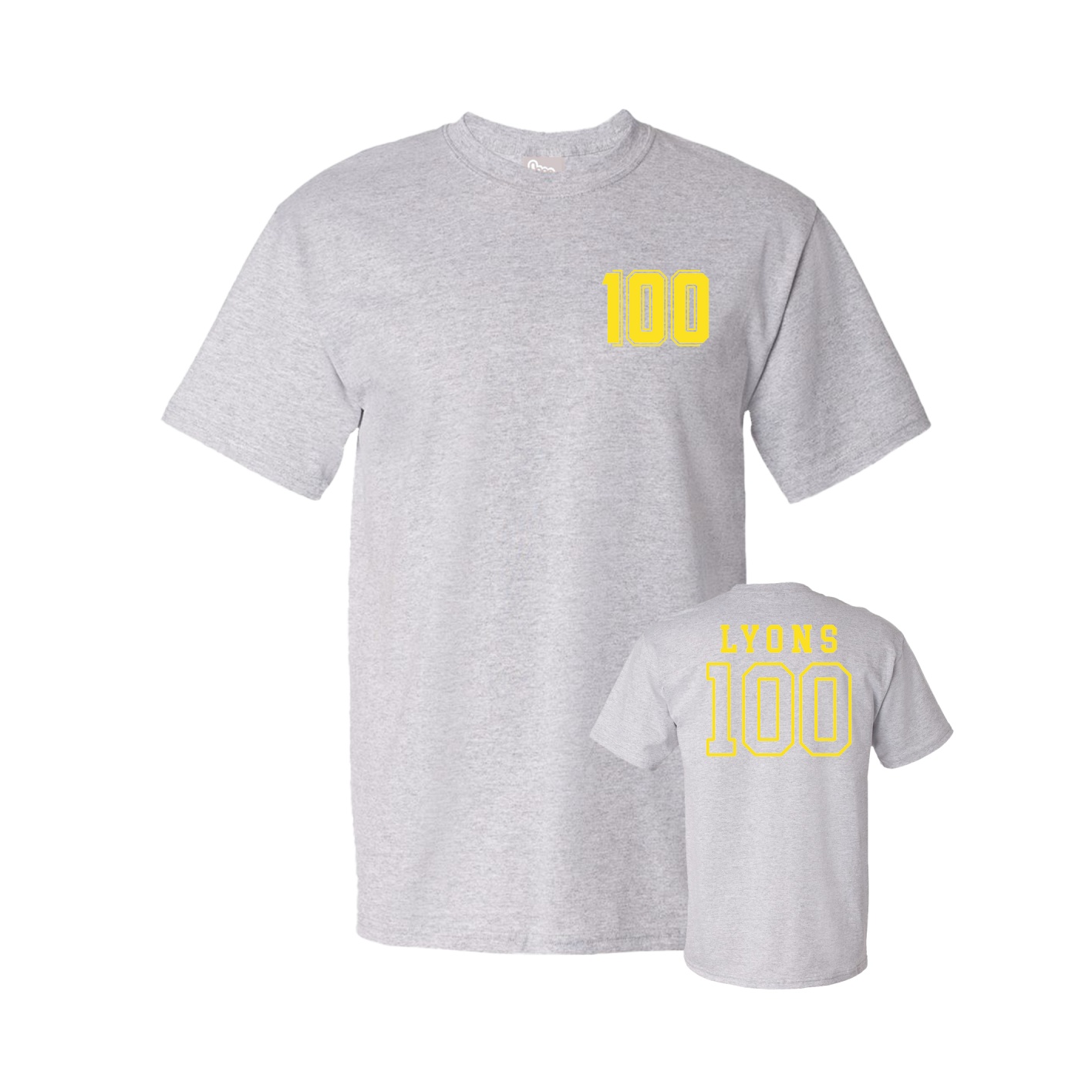 Youth Tee — Chest Back in Grey