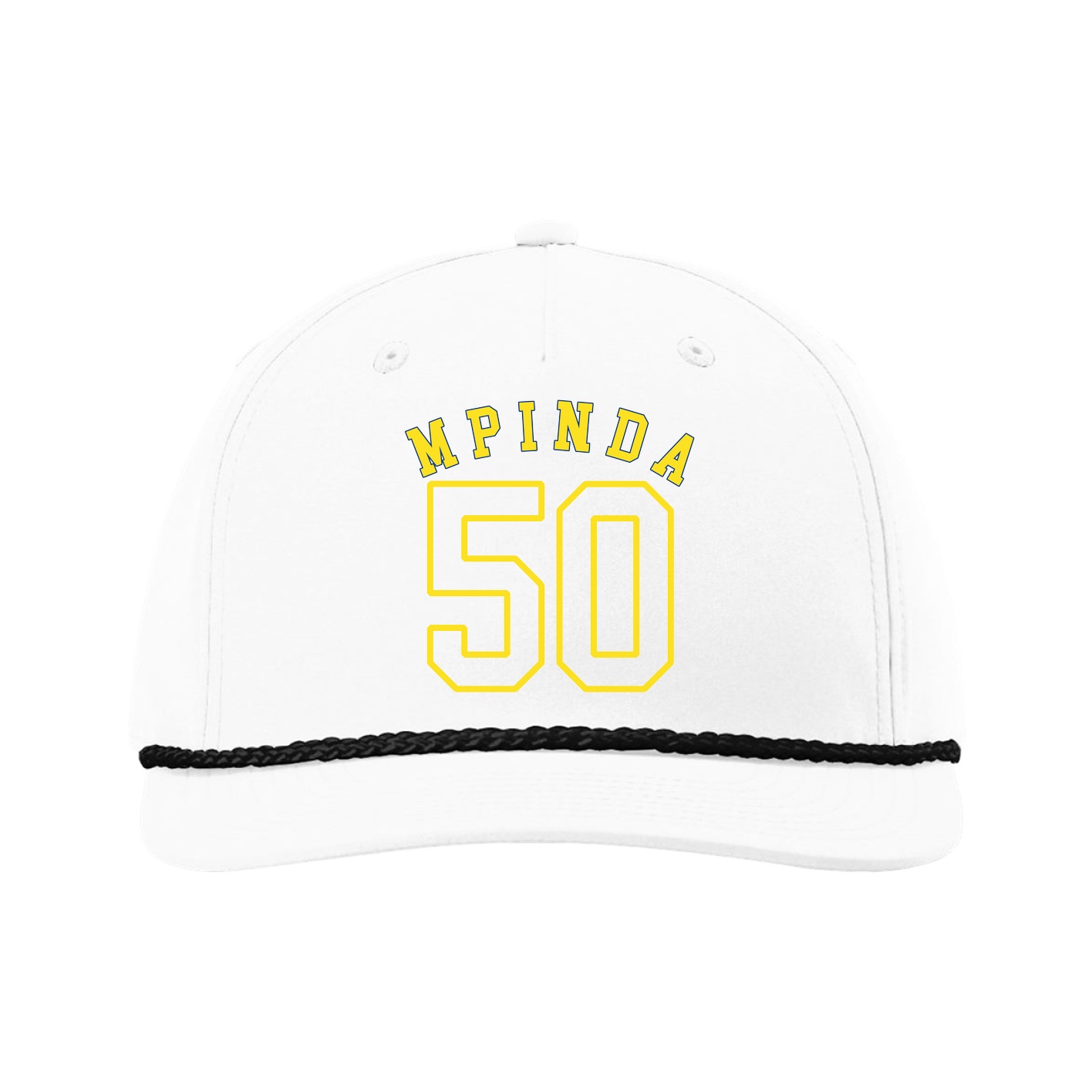 Five-Panel Classic Rope Cap — Shirsey Arch in White