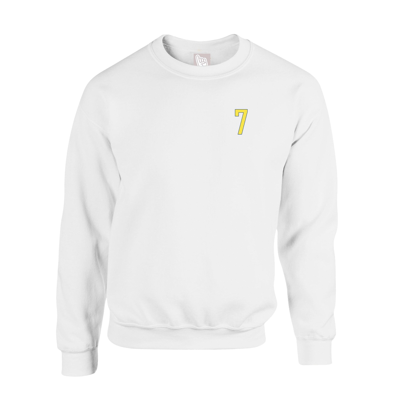 Fleece Crew — Front Shirsy in White
