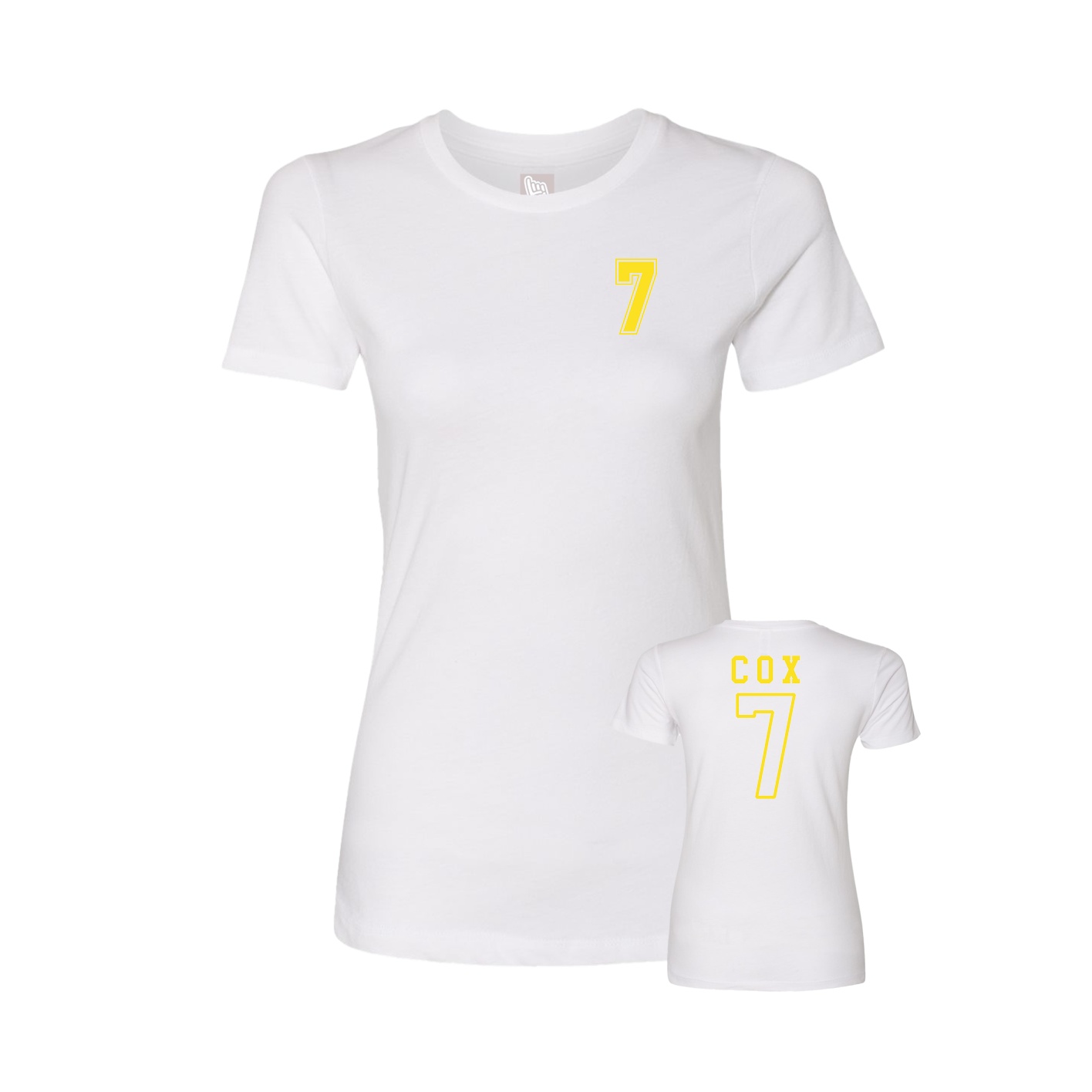 Fitted Women's Tee — Chest Back in White
