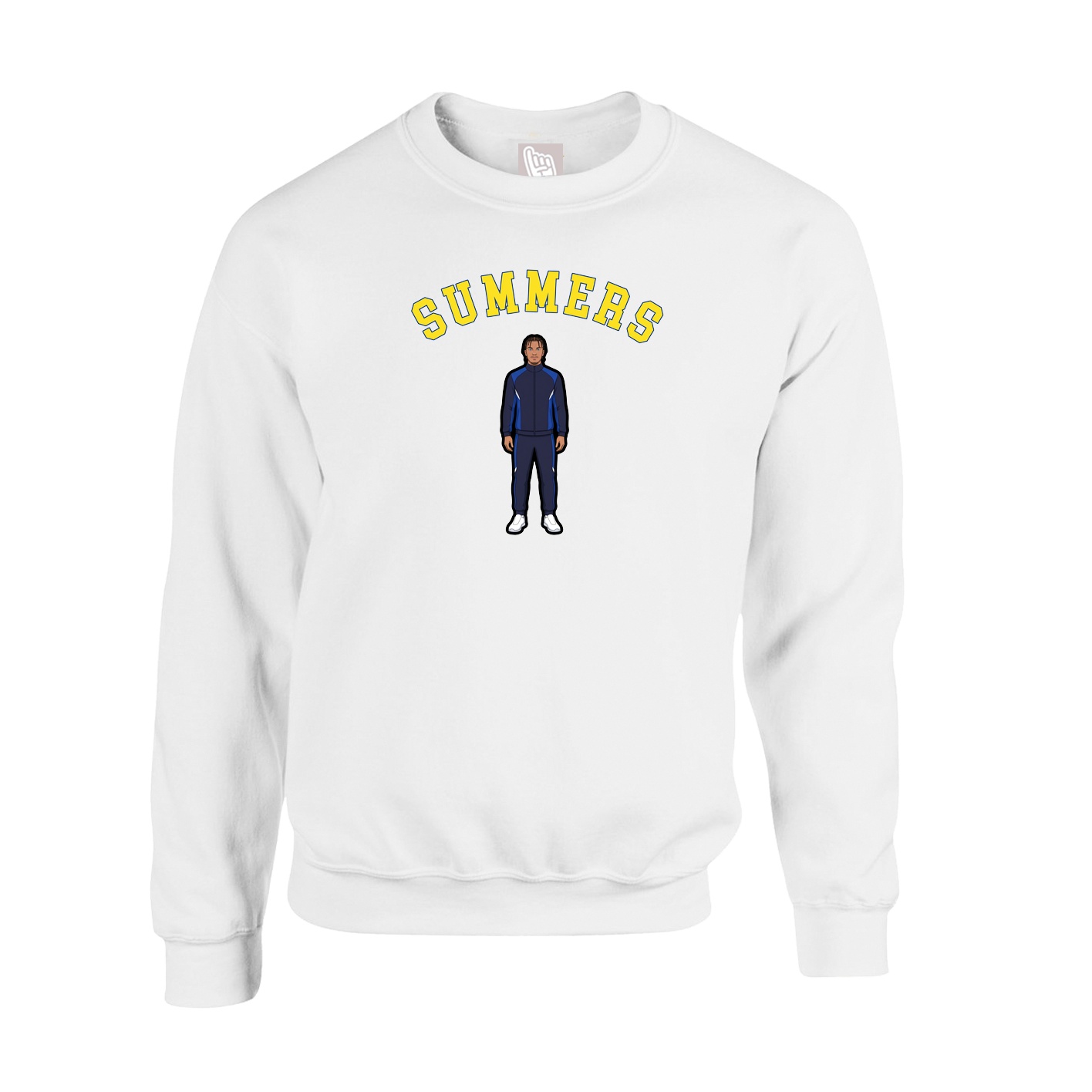 Fleece Crew — Shirsey Arch in White