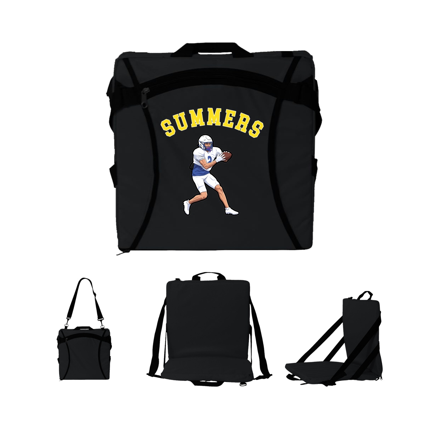 Folding Stadium Seat — Shirsey Arch in Black