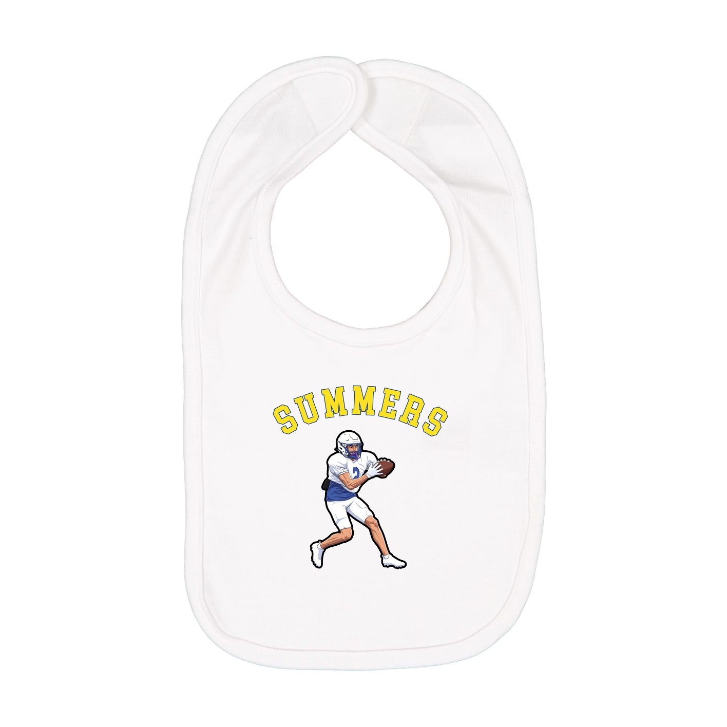 Infant Bib — Shirsey Arch in White