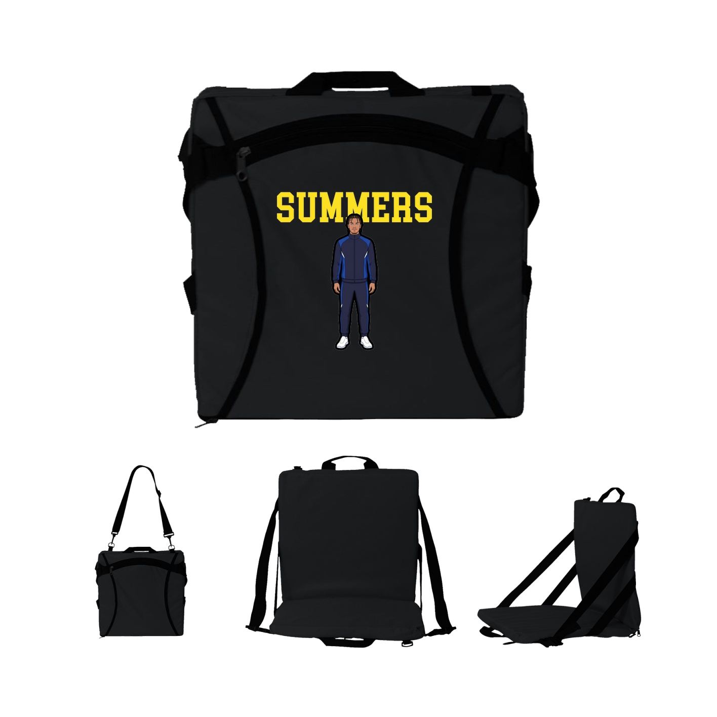 Folding Stadium Seat — Shirsey in Black