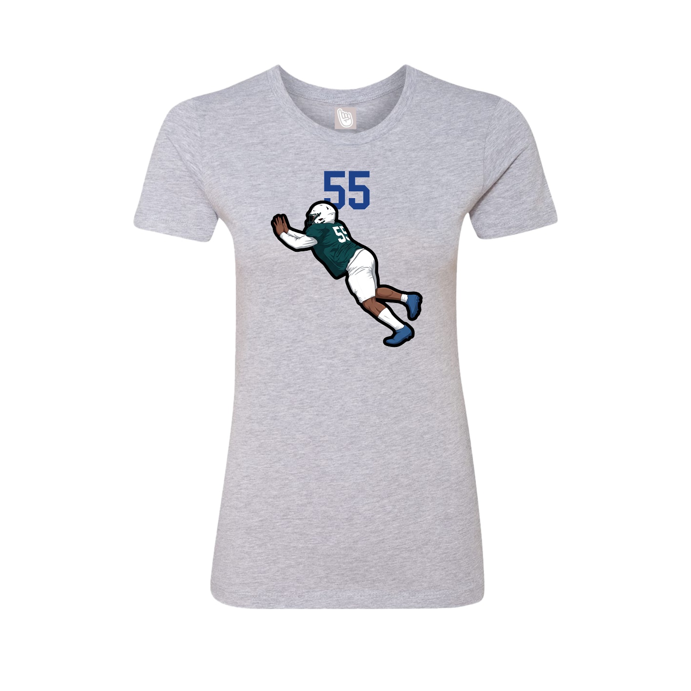 Womens Tee — Number Top in Grey