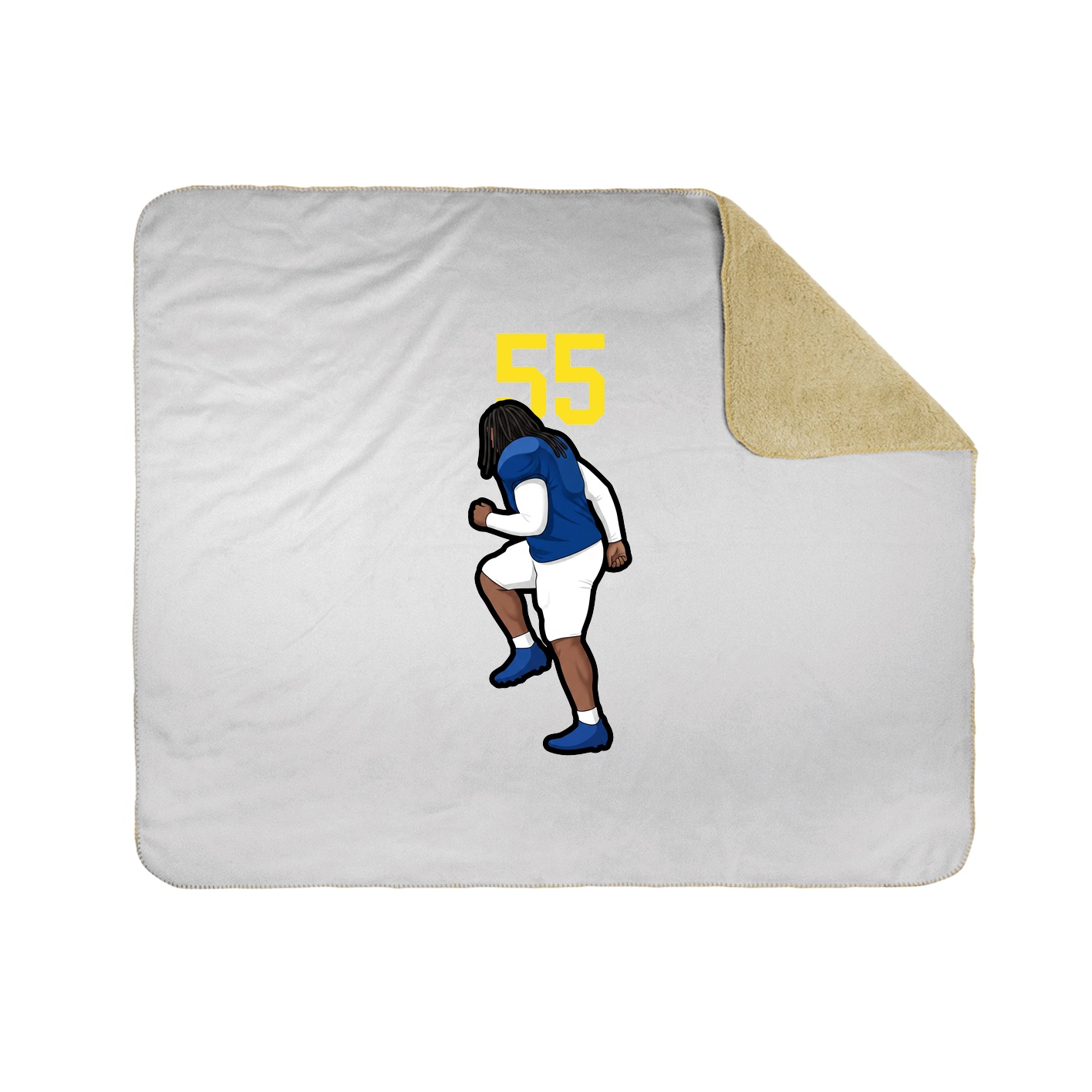 Throw Blanket — Number Top in White