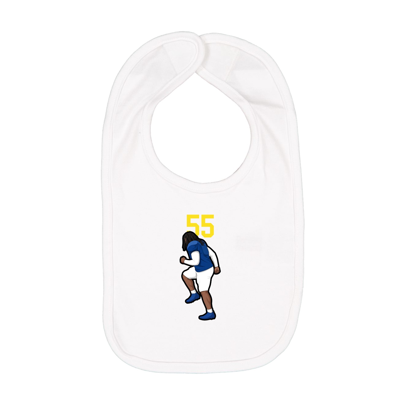 Infant Bib — Number Top in White