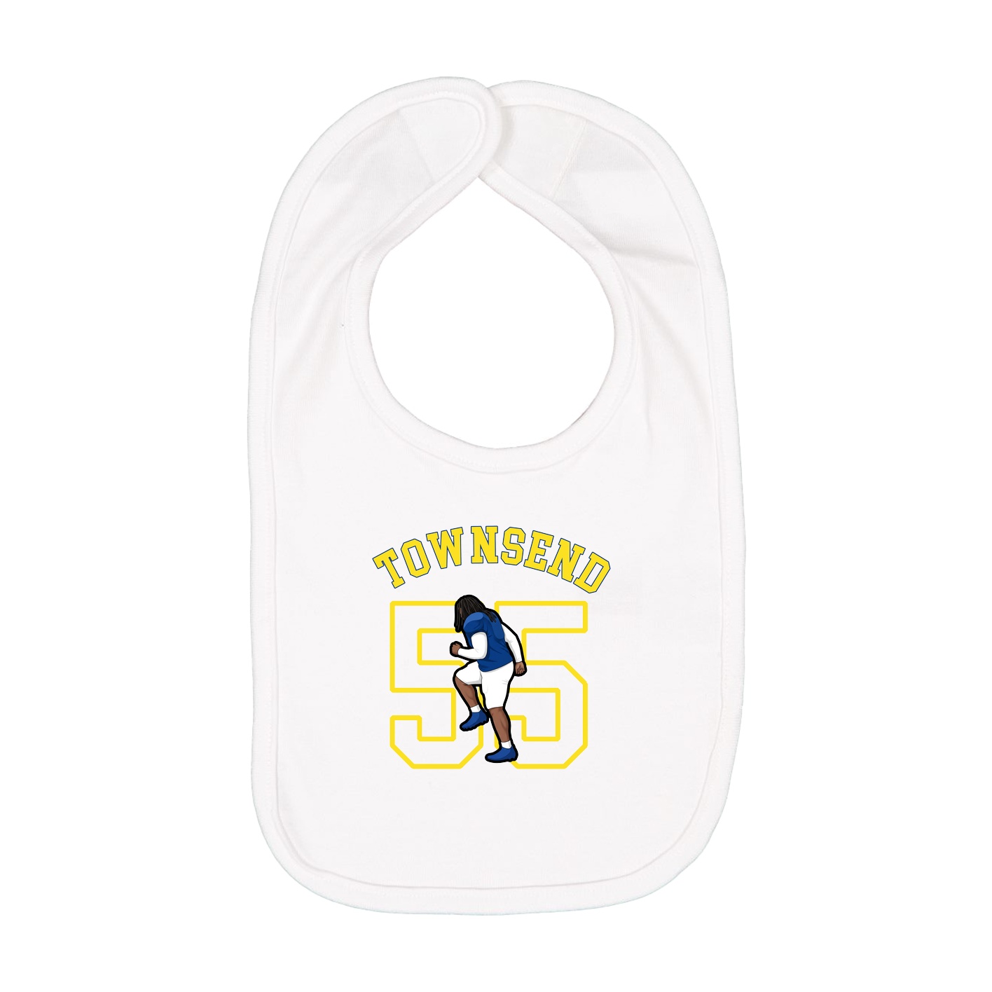 Infant Bib — Shirsey Arch in White