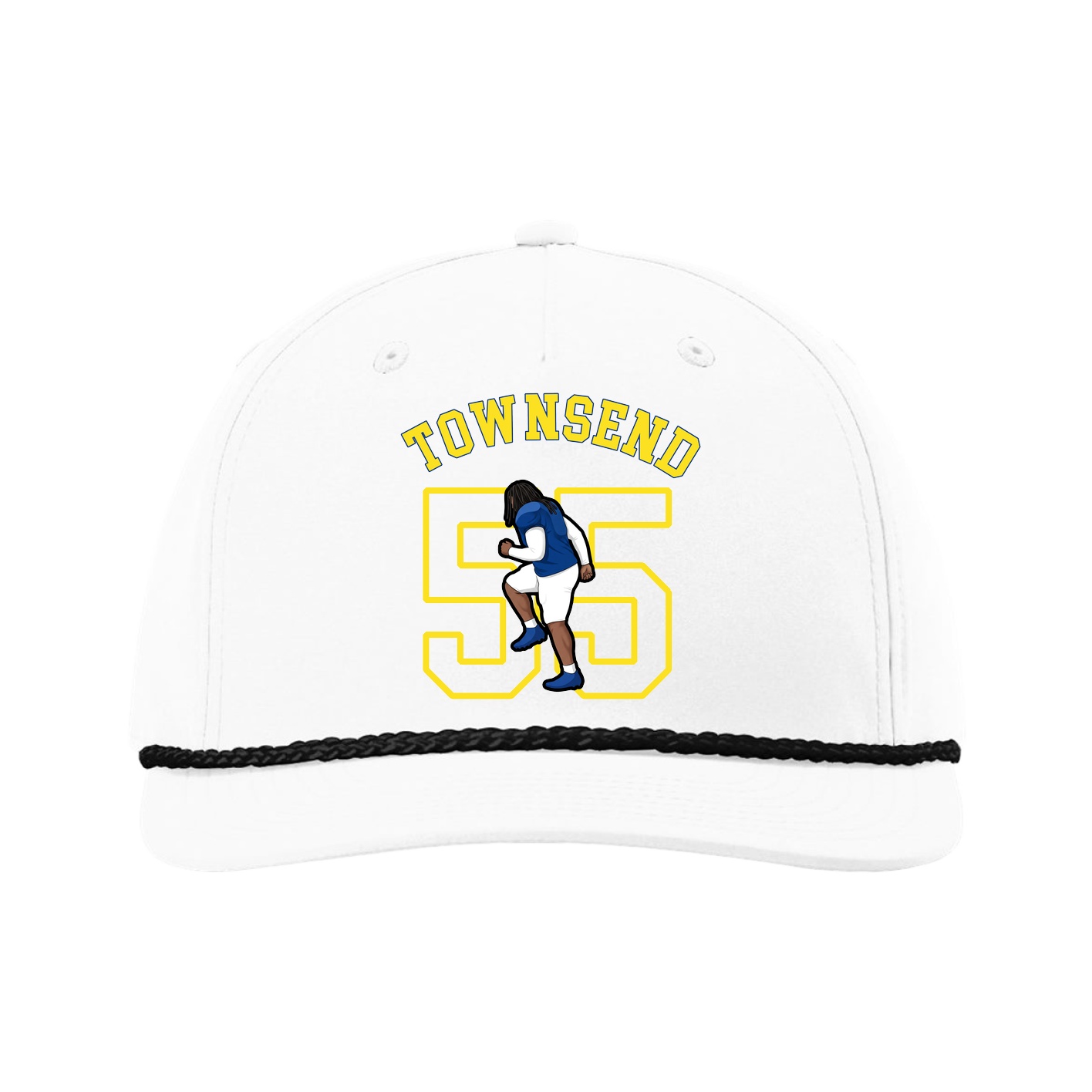 Five-Panel Classic Rope Cap — Shirsey Arch in White