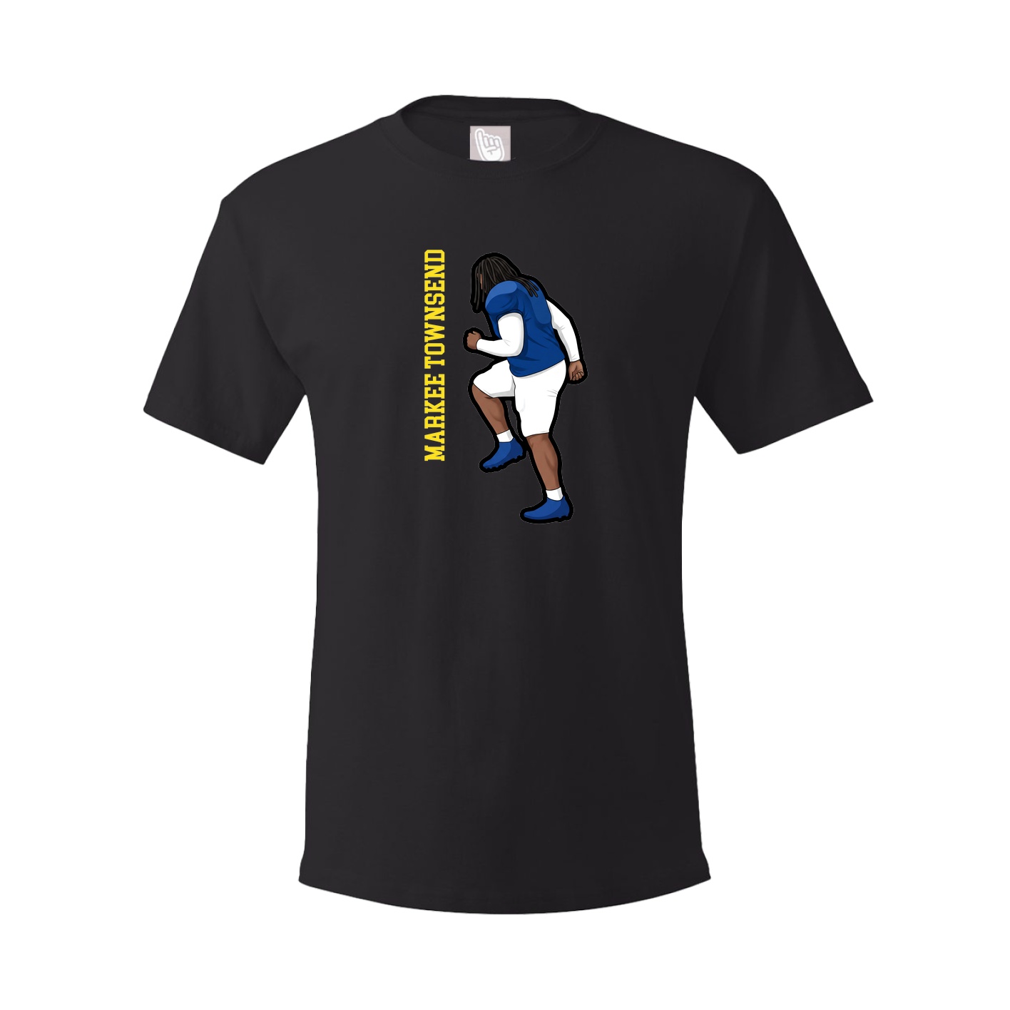 Youth Tee — Name Vertical in Black