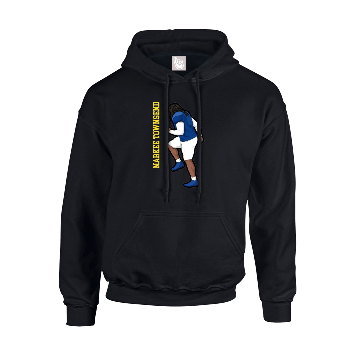 Hoodie — Name Vertical in Black
