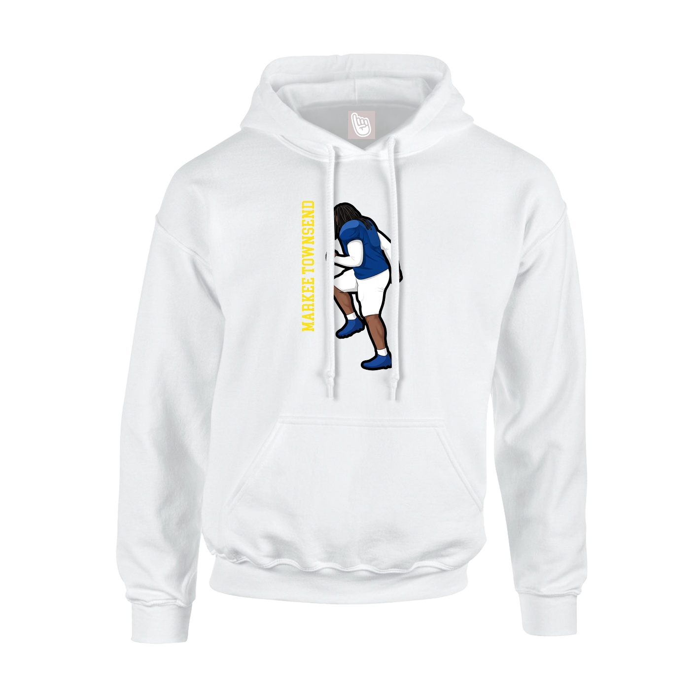Youth Hoodie — Name Vertical in White