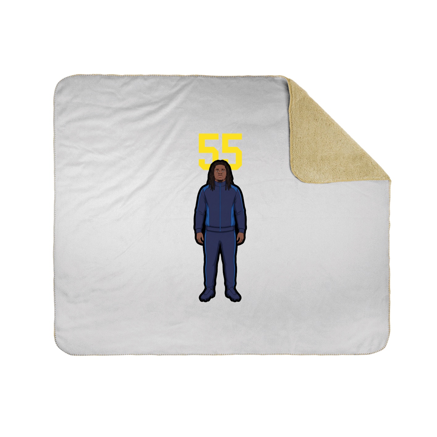 Throw Blanket — Number Top in White
