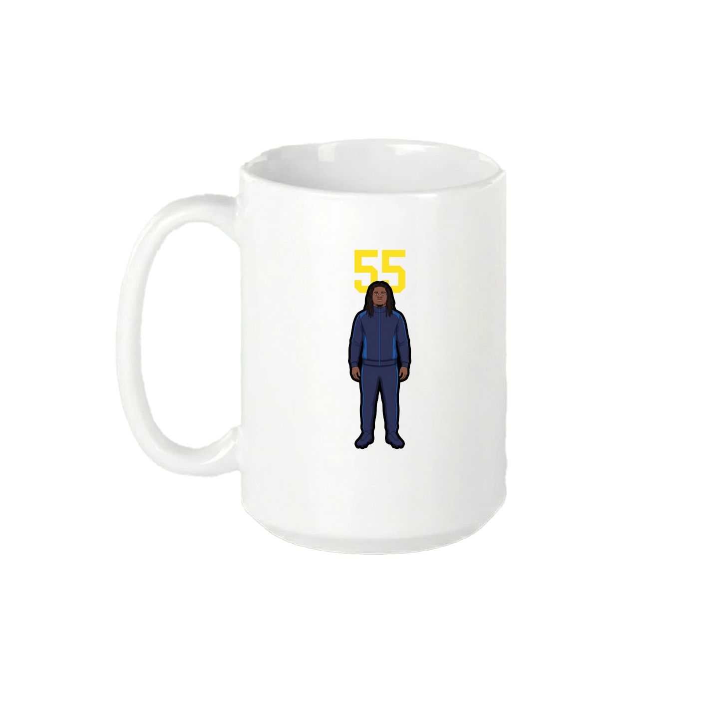 15oz Coffee Mug — Number Top in White