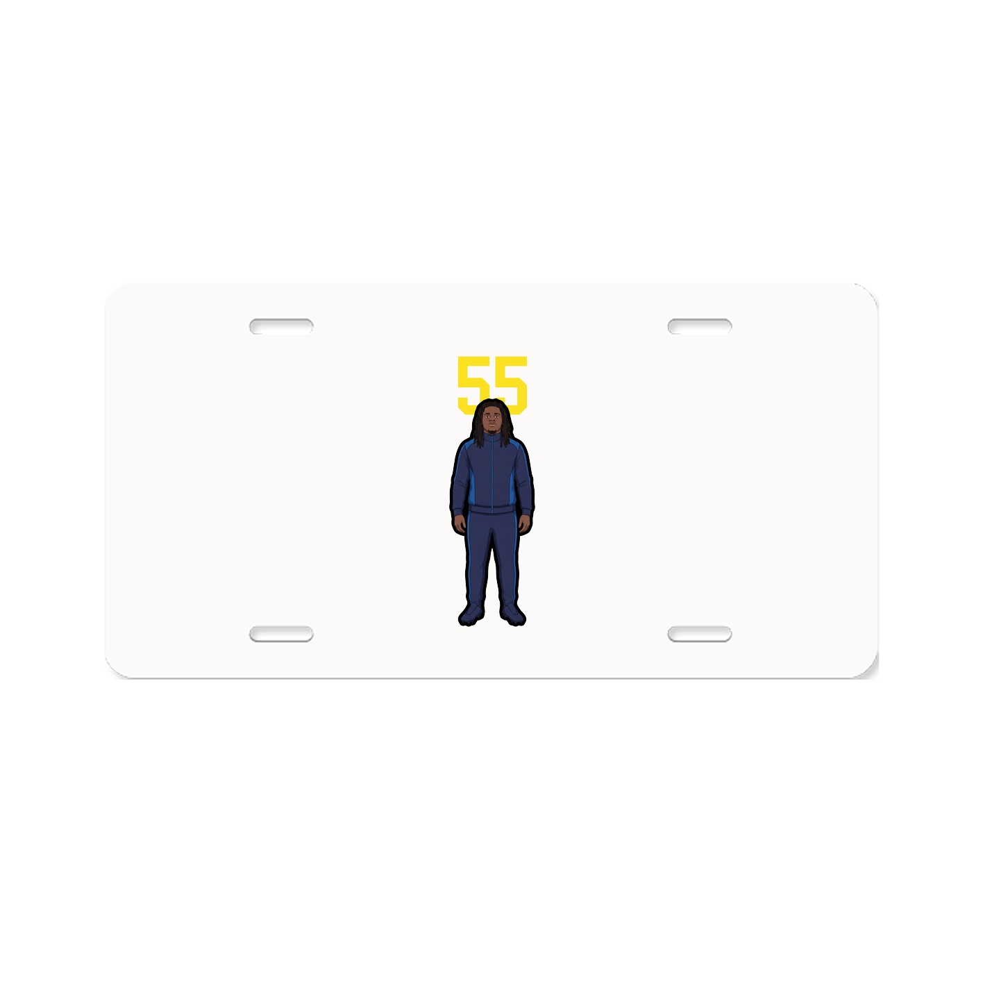 License Plate — Number Top in Classic