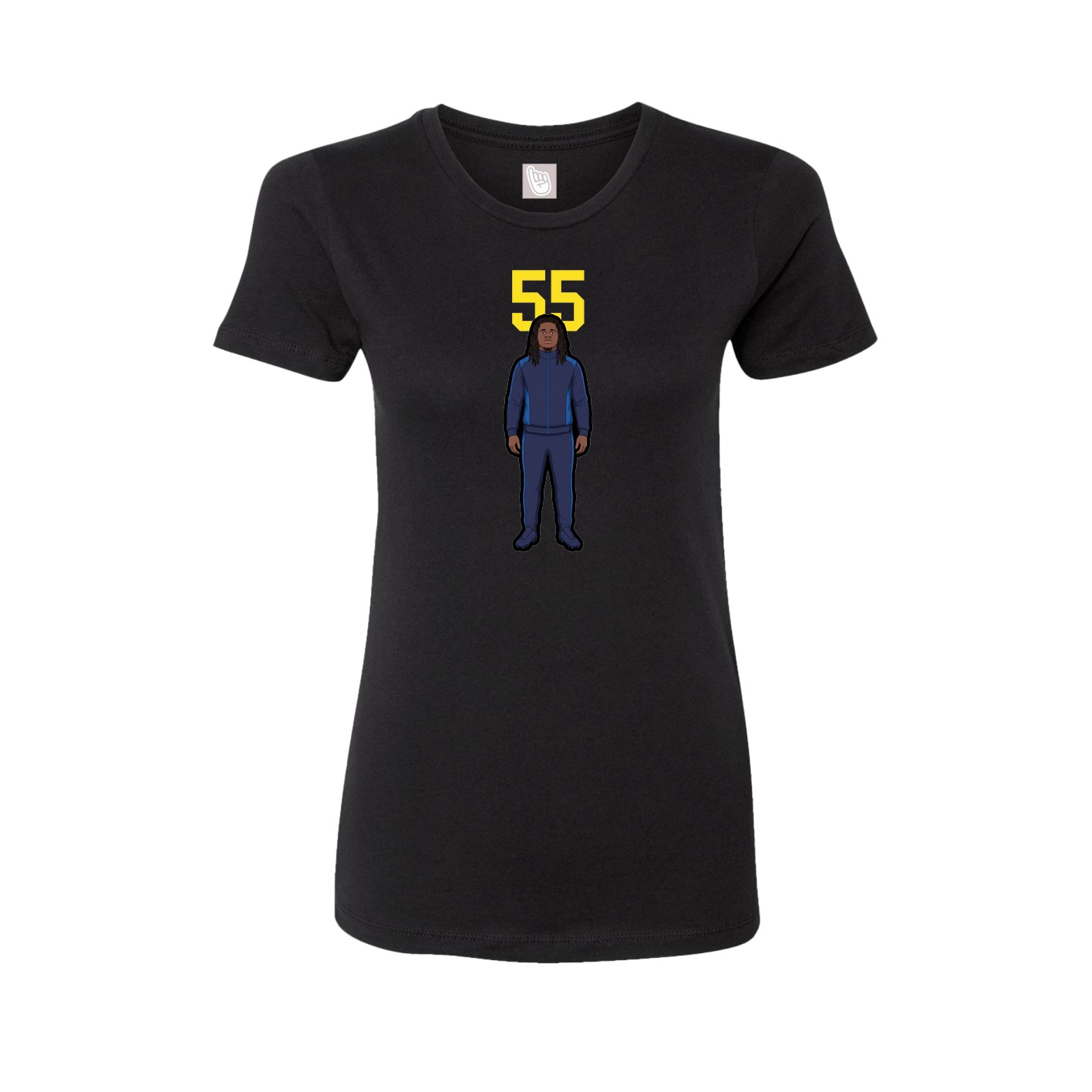 Womens Tee — Number Top in Black