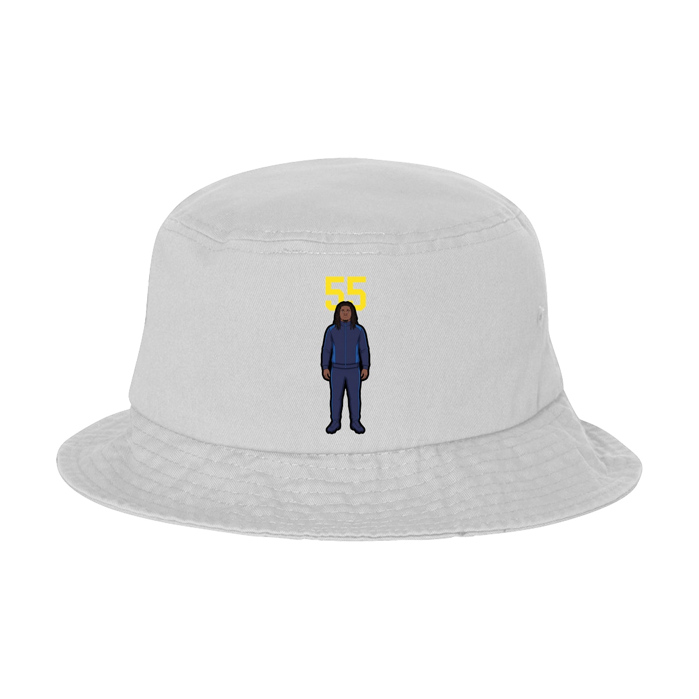 Bucket Cap — Number Top in White