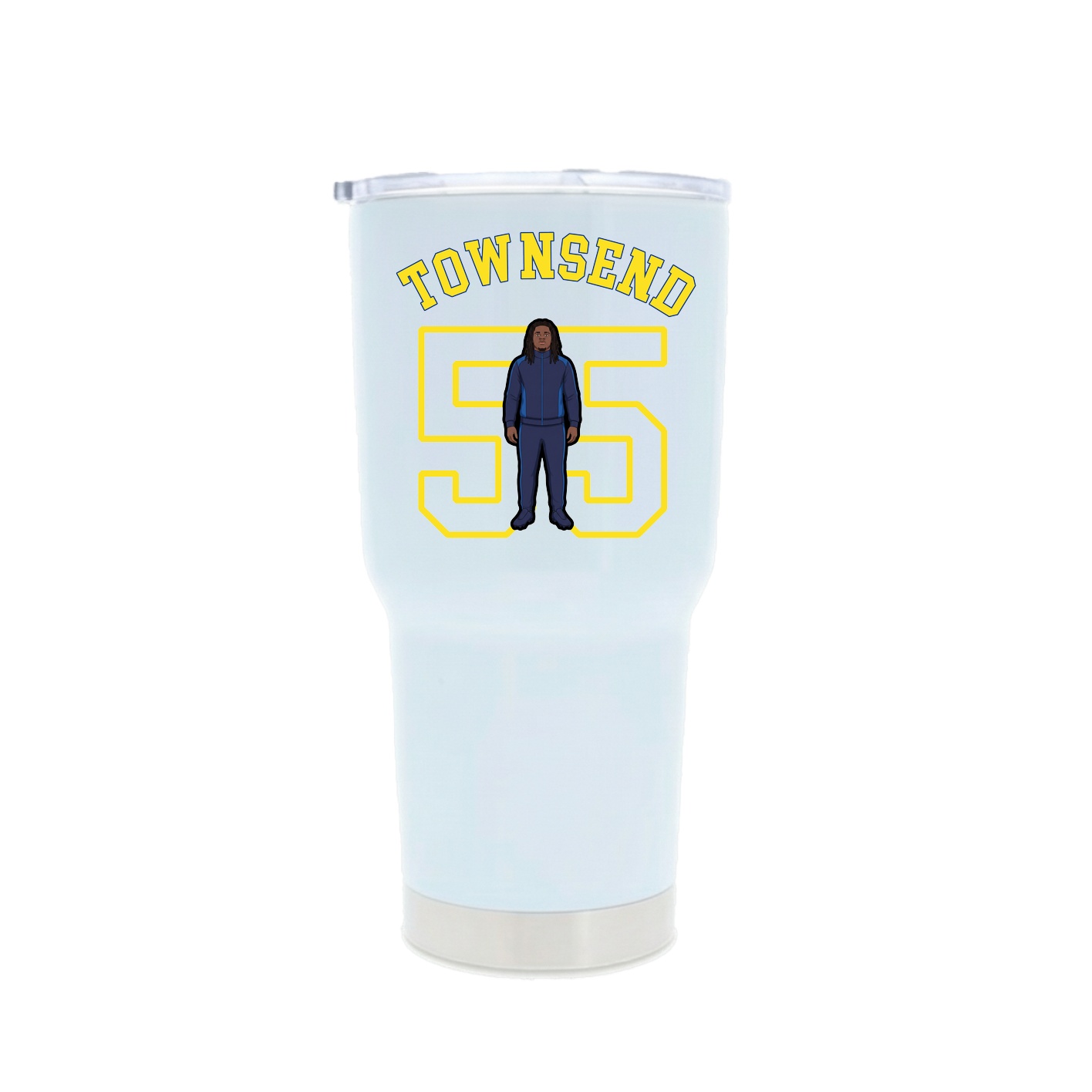 30oz Stainless Steel Tumbler — Shirsey Arch in White
