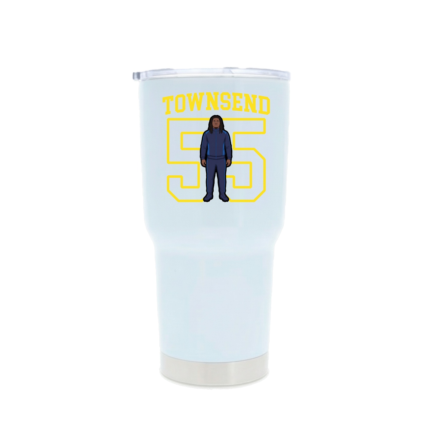 30oz Stainless Steel Tumbler — Shirsey in White