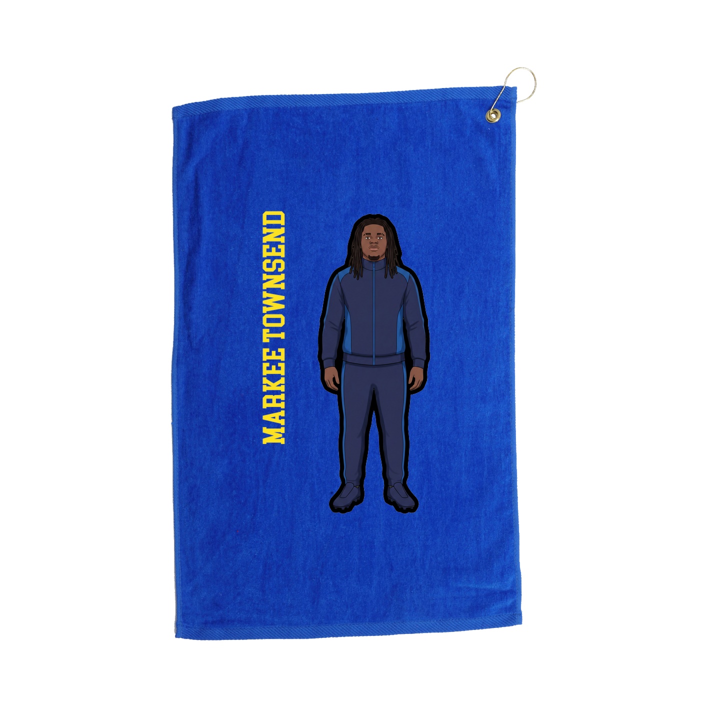 Golf Towel — Name Vertical in Royal