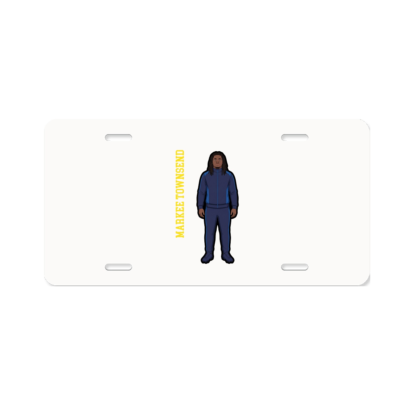 License Plate — Name Vertical in Classic