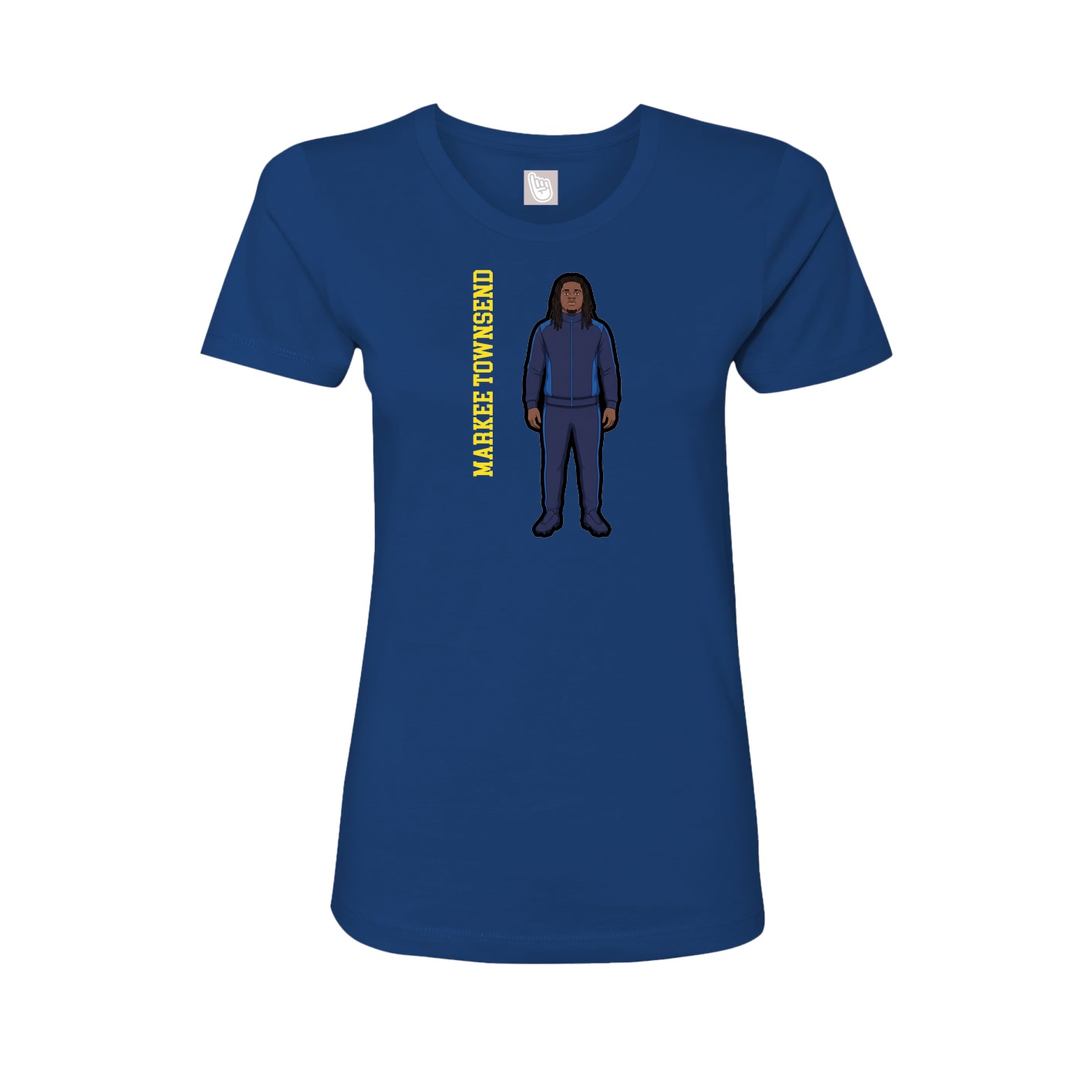 Womens Tee — Name Vertical in Royal