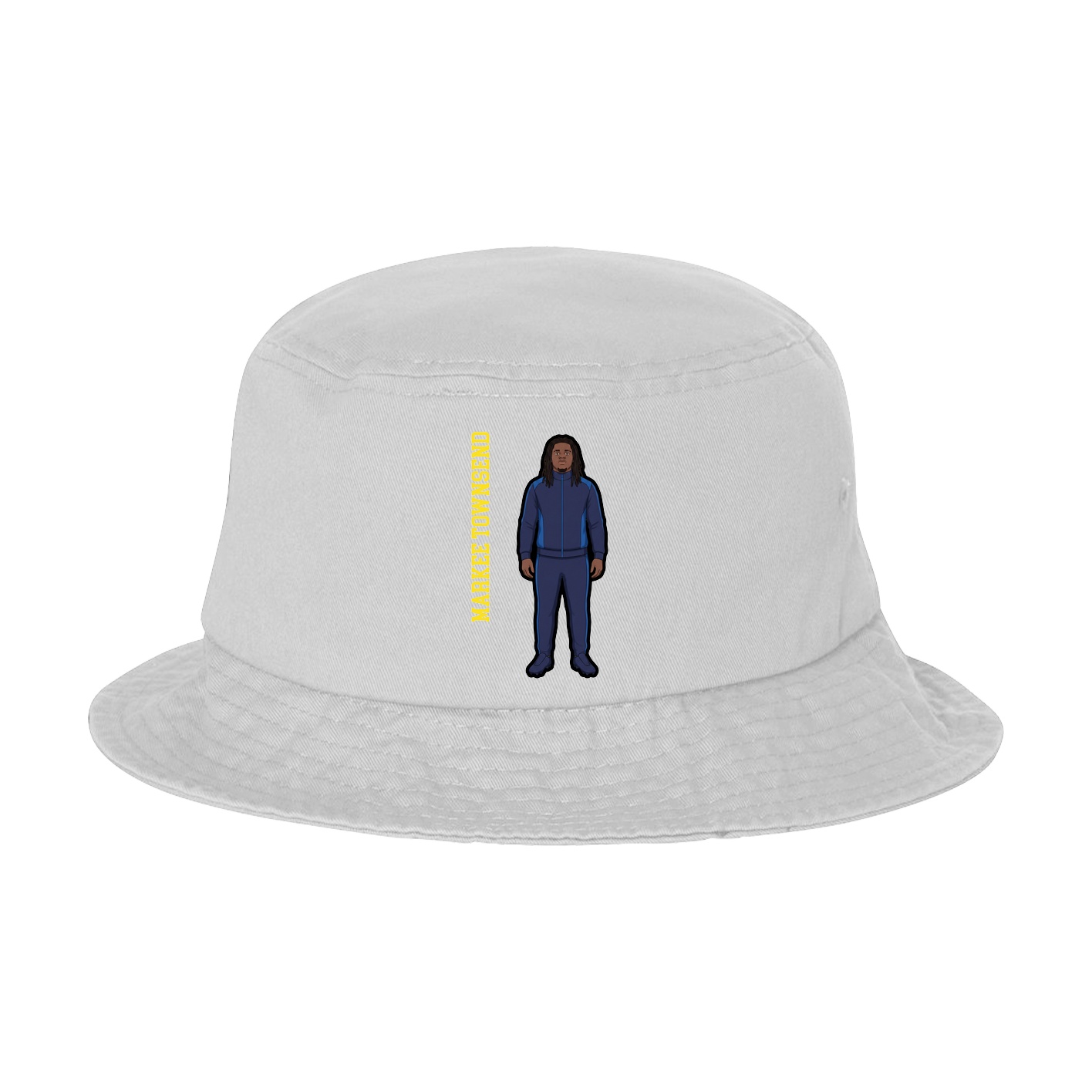 Bucket Cap — Name Vertical in White