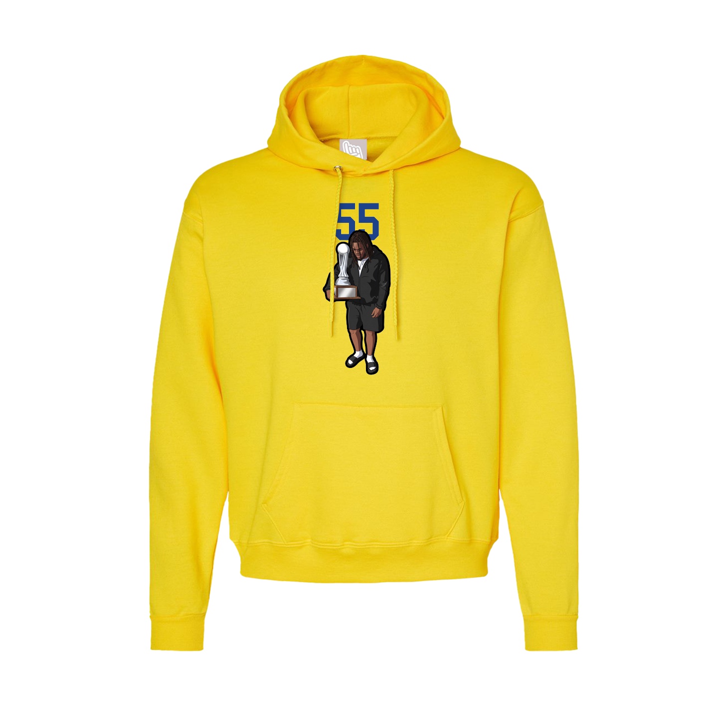 Hoodie — Number Top in Yellow