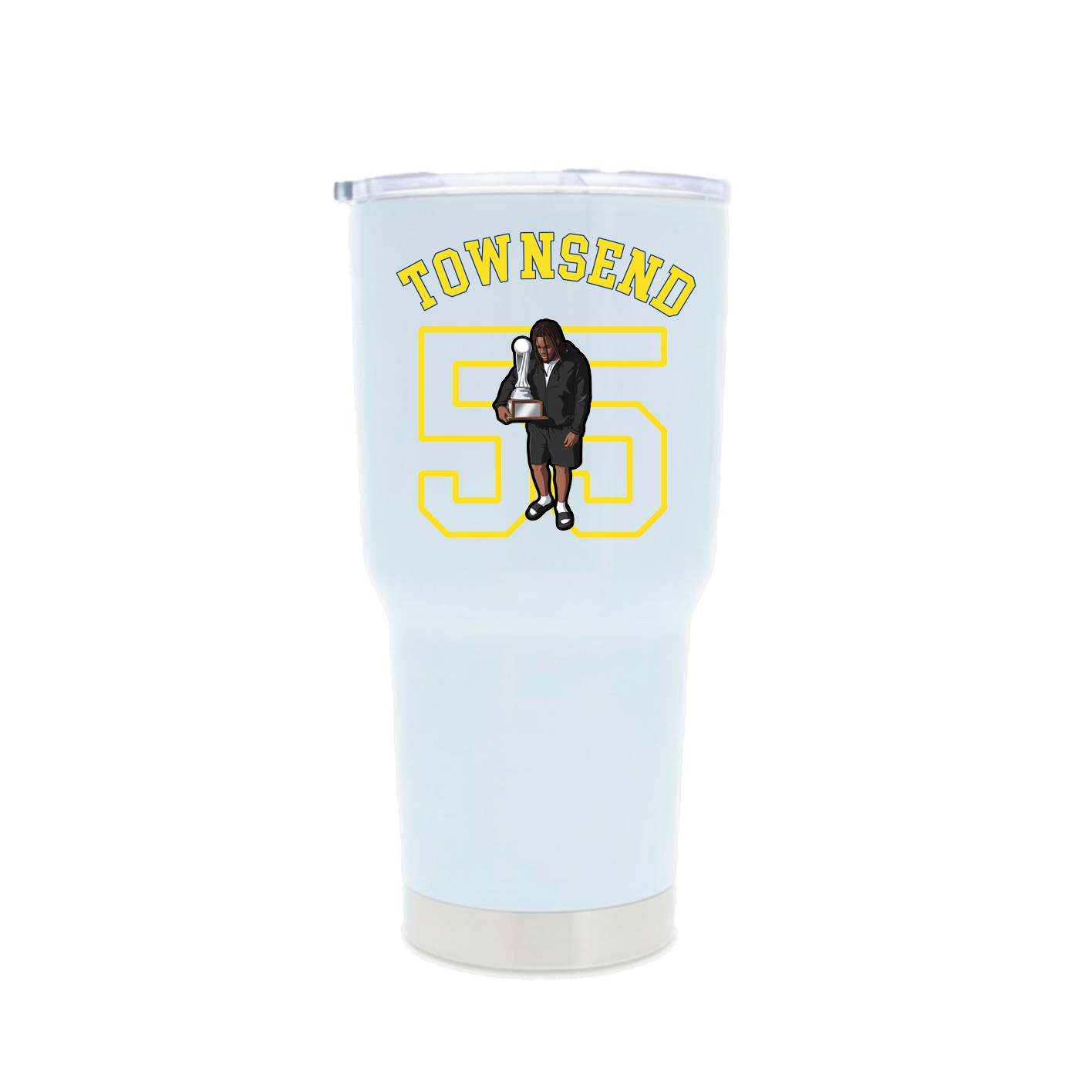 30oz Stainless Steel Tumbler — Shirsey Arch in White
