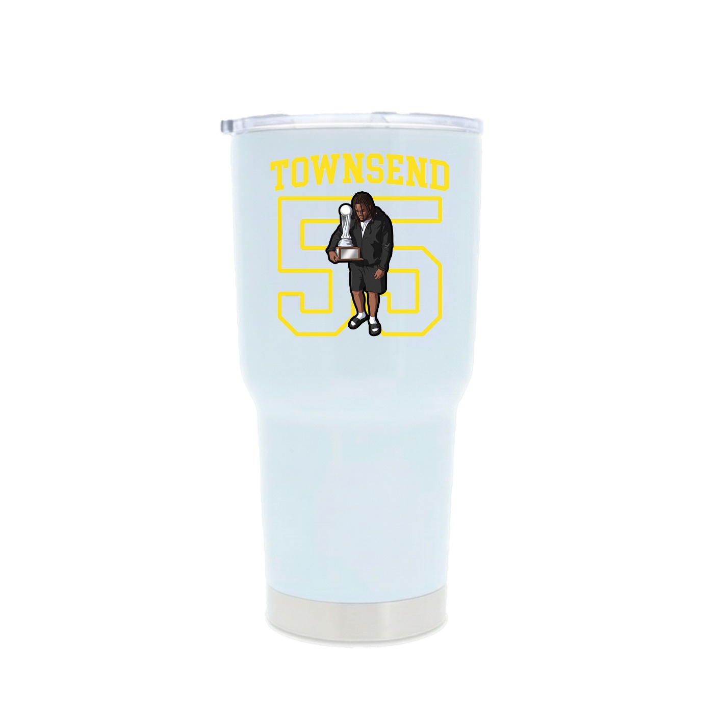 30oz Stainless Steel Tumbler — Shirsey in White