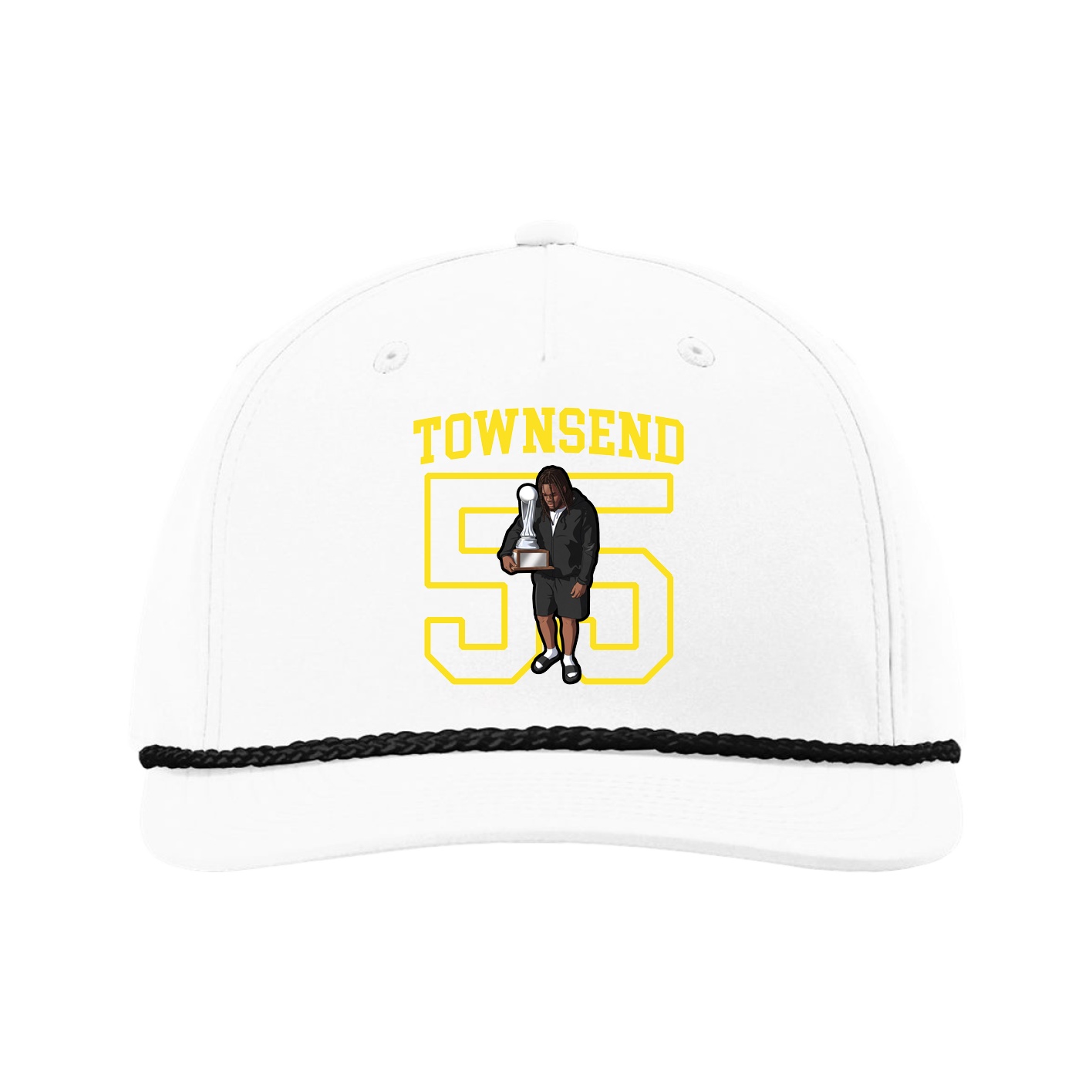 Five-Panel Classic Rope Cap — Shirsey in White