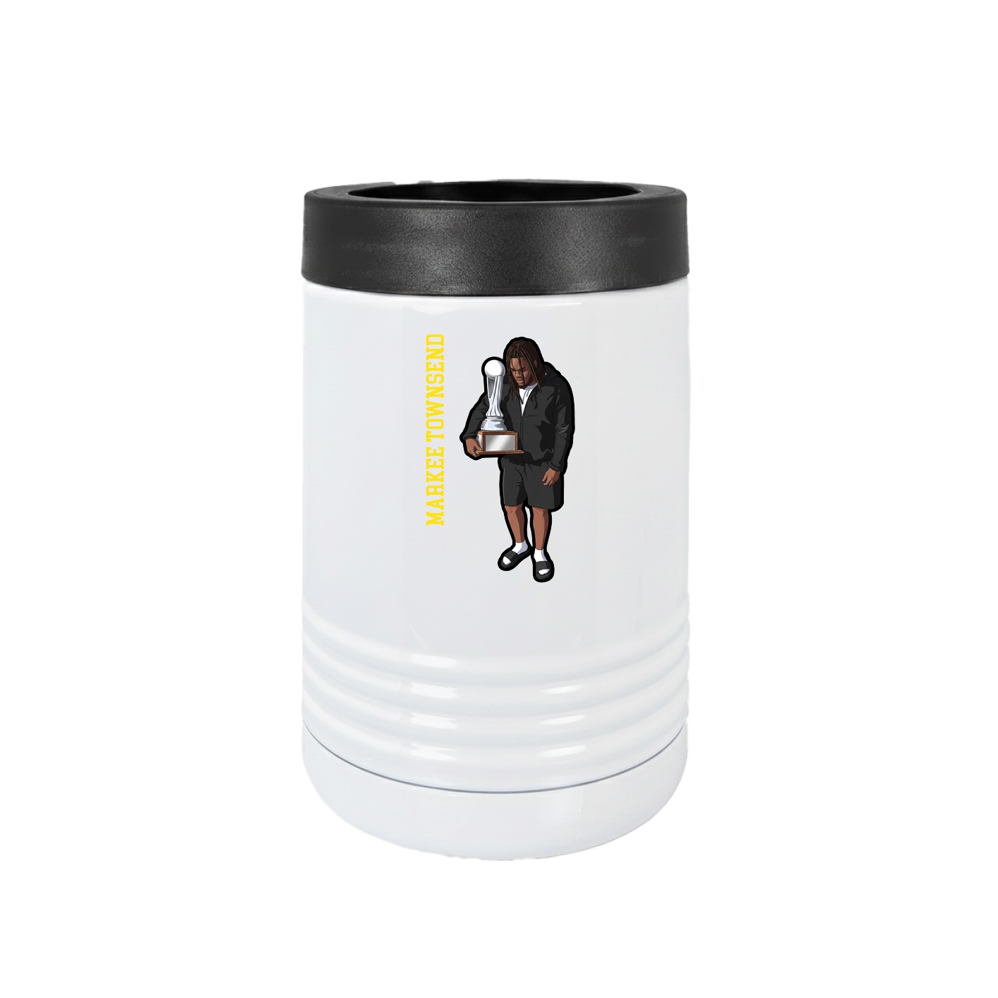 Beverage Holder — Name Vertical in White