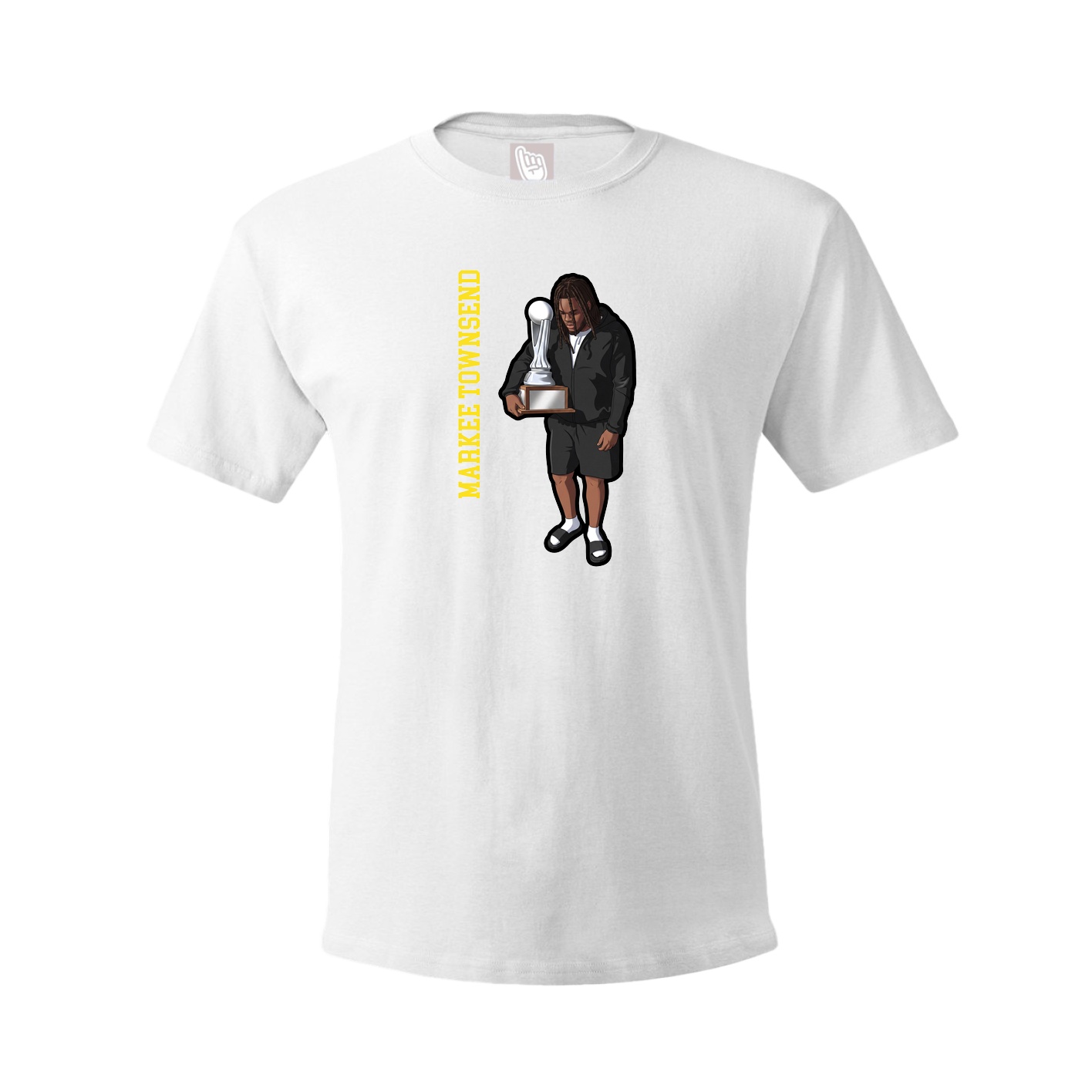 Tee — Name Vertical in White