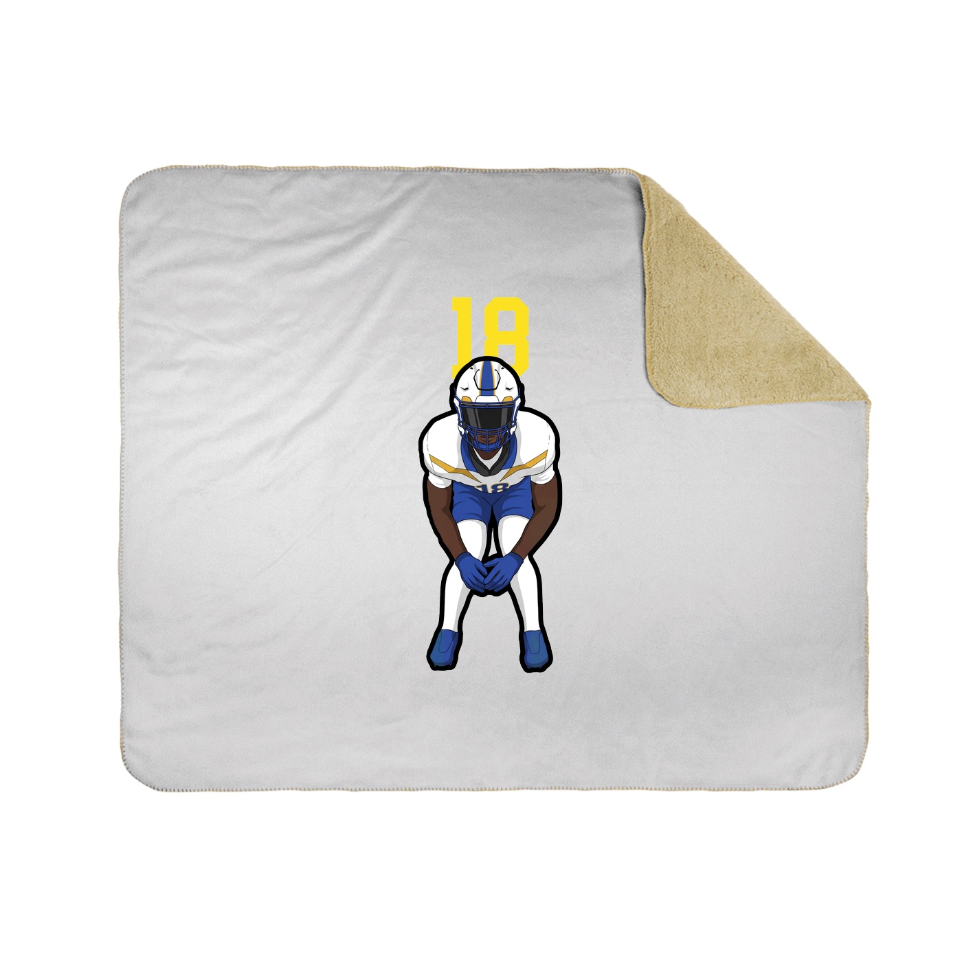 Throw Blanket — Number Top in White