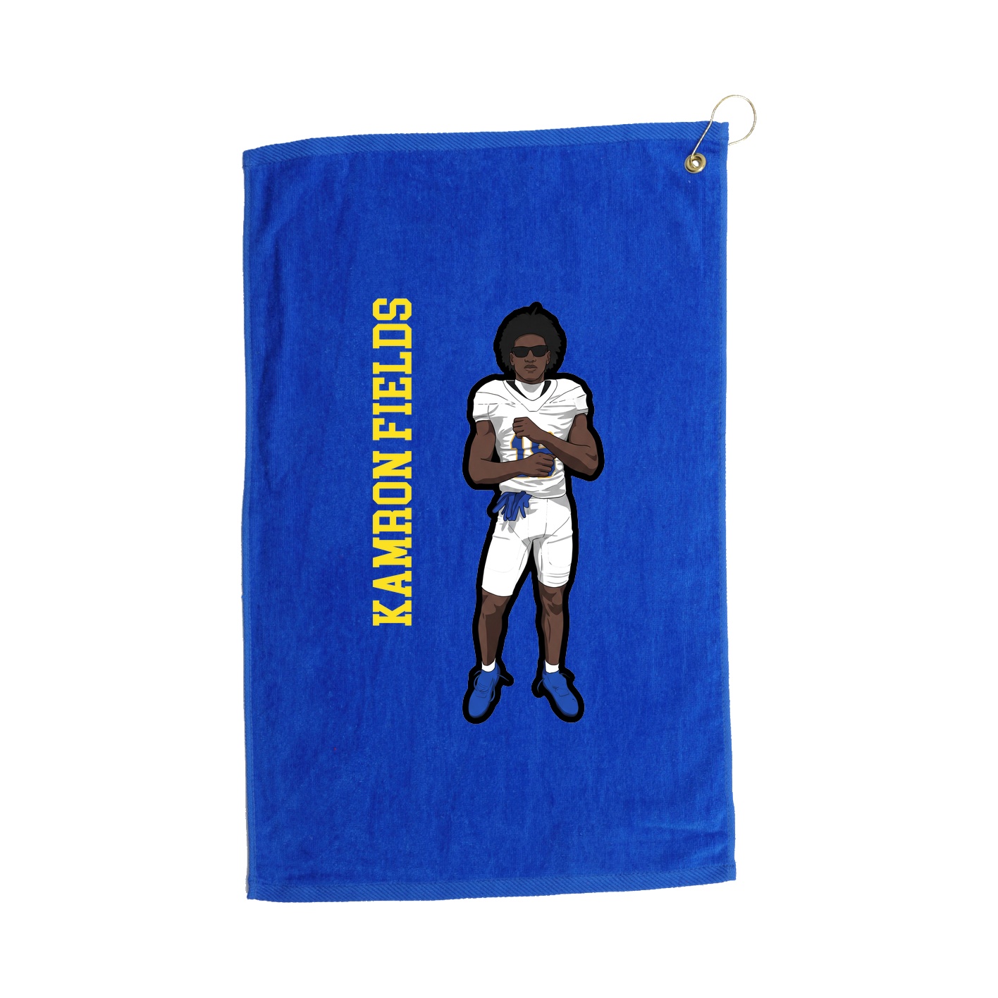 Golf Towel — Name Vertical in Royal