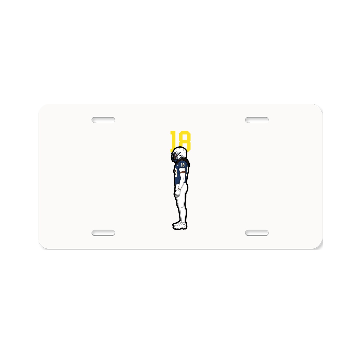 License Plate — Number Top in Classic