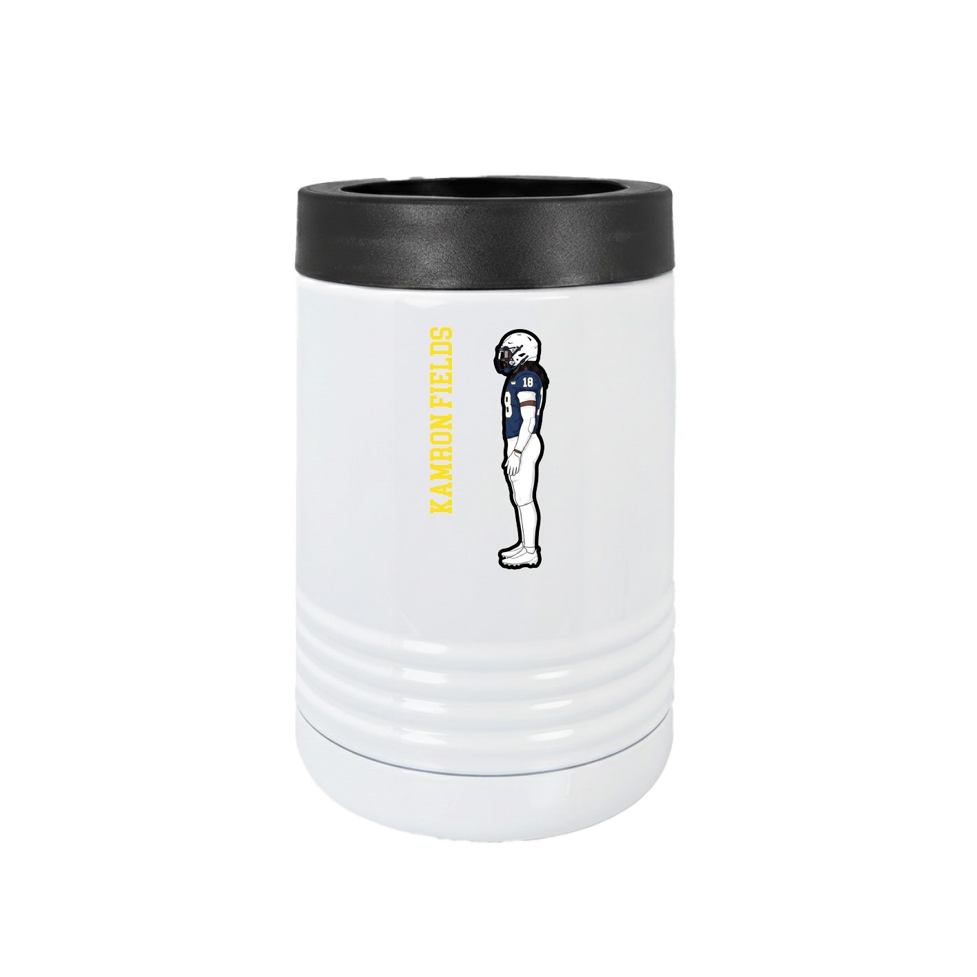 Beverage Holder — Name Vertical in White