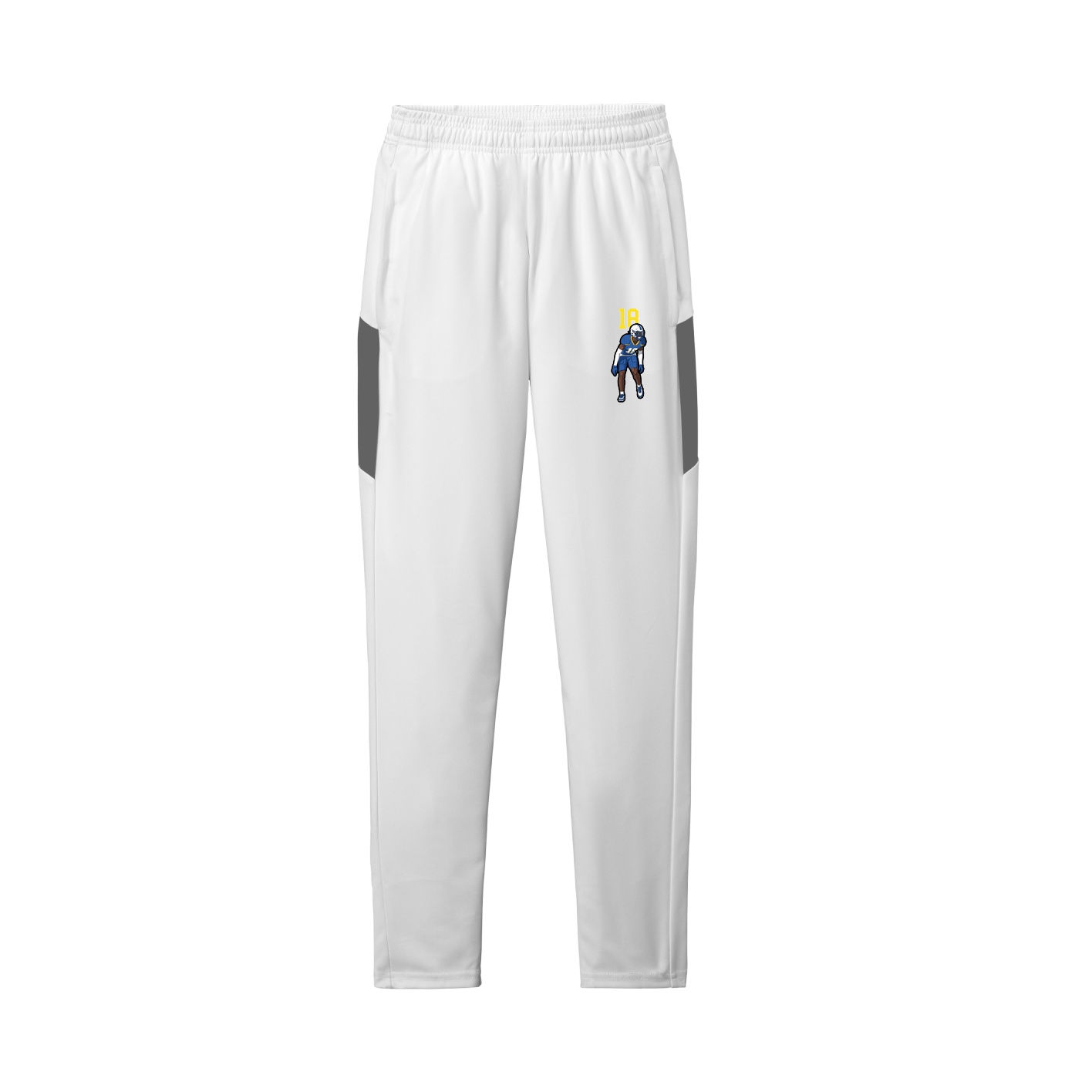 Team Travel Pant — Number Top in White/Grey