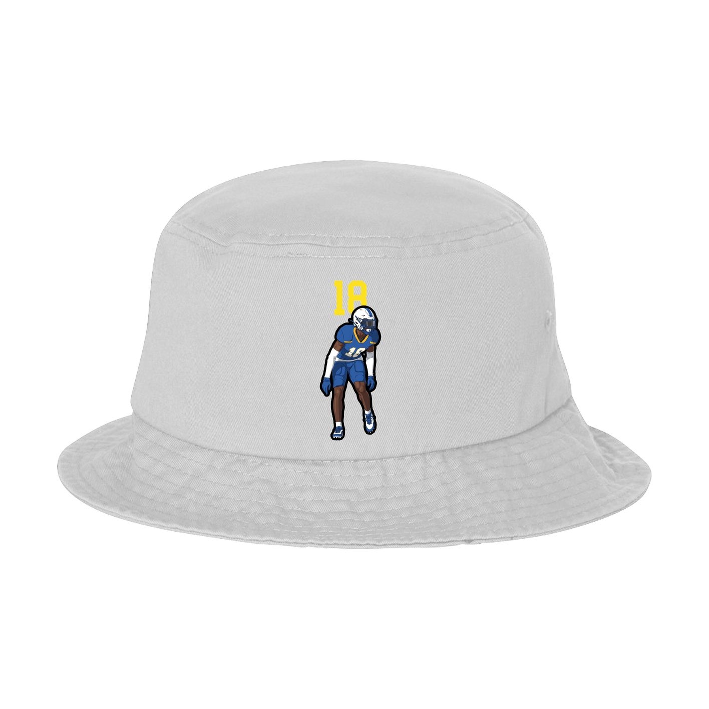Bucket Cap — Number Top in White