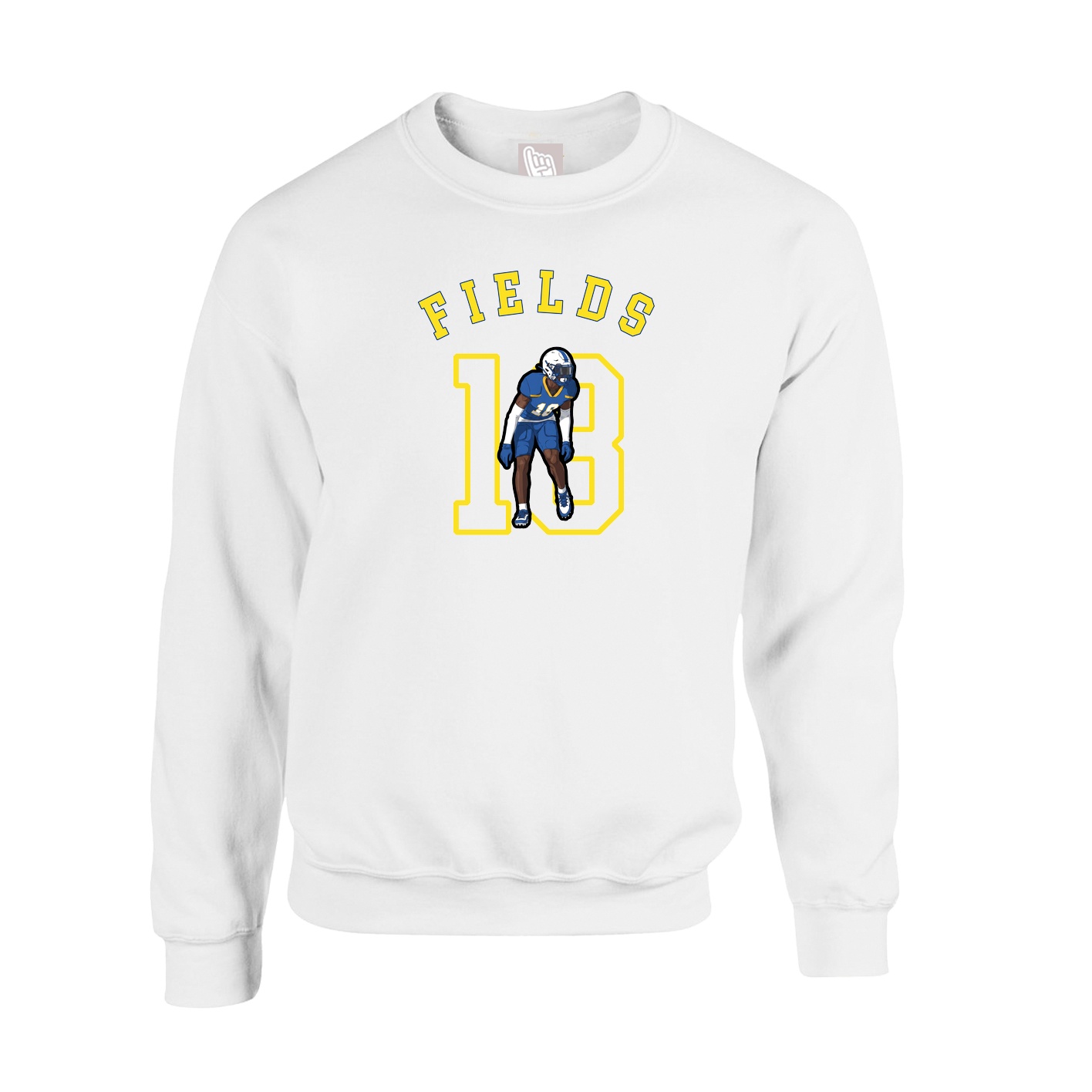 Fleece Crew — Shirsey Arch in White