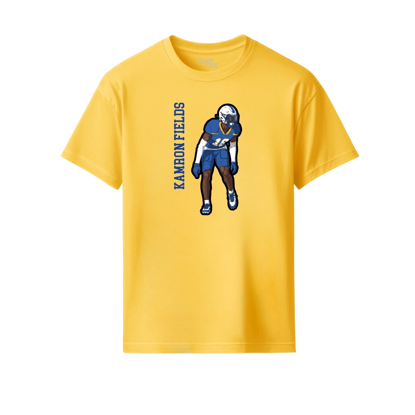 Youth Tee — Name Vertical in Yellow