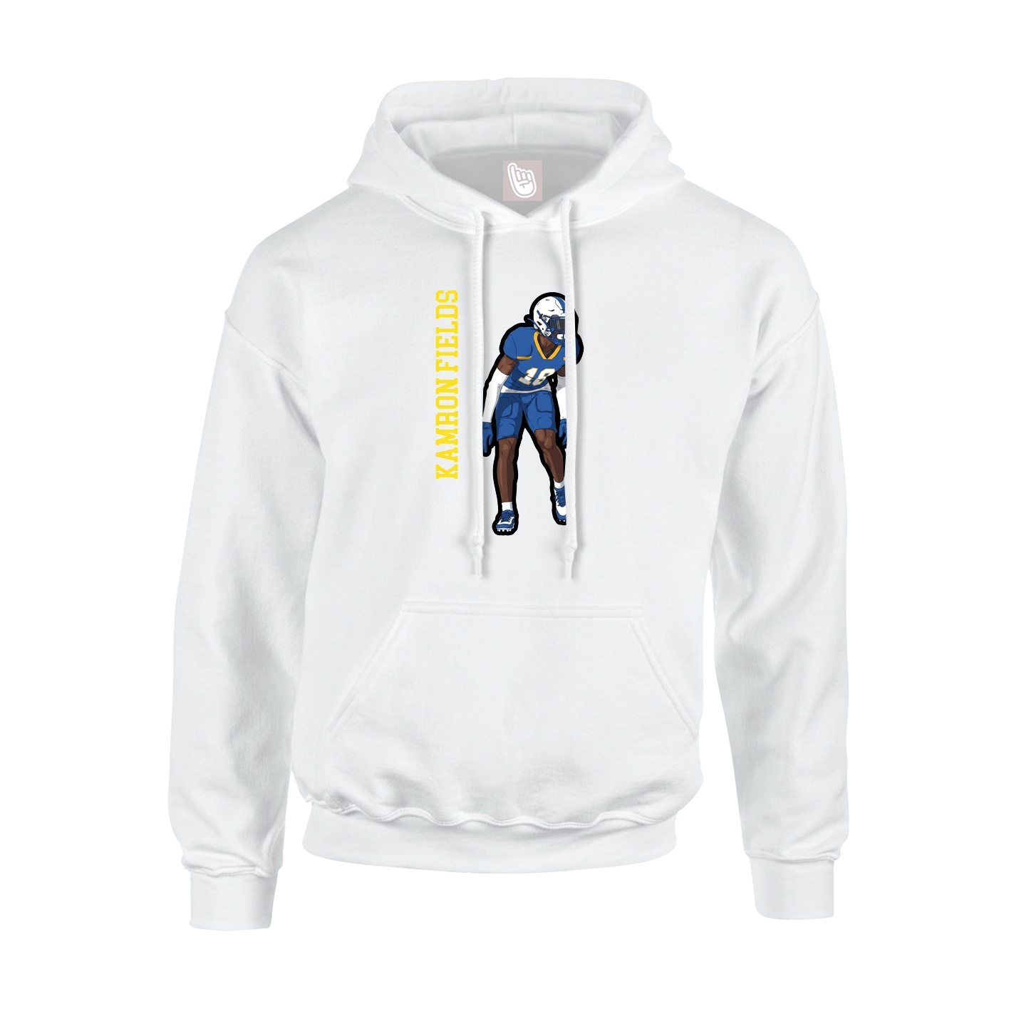 Hoodie — Name Vertical in White